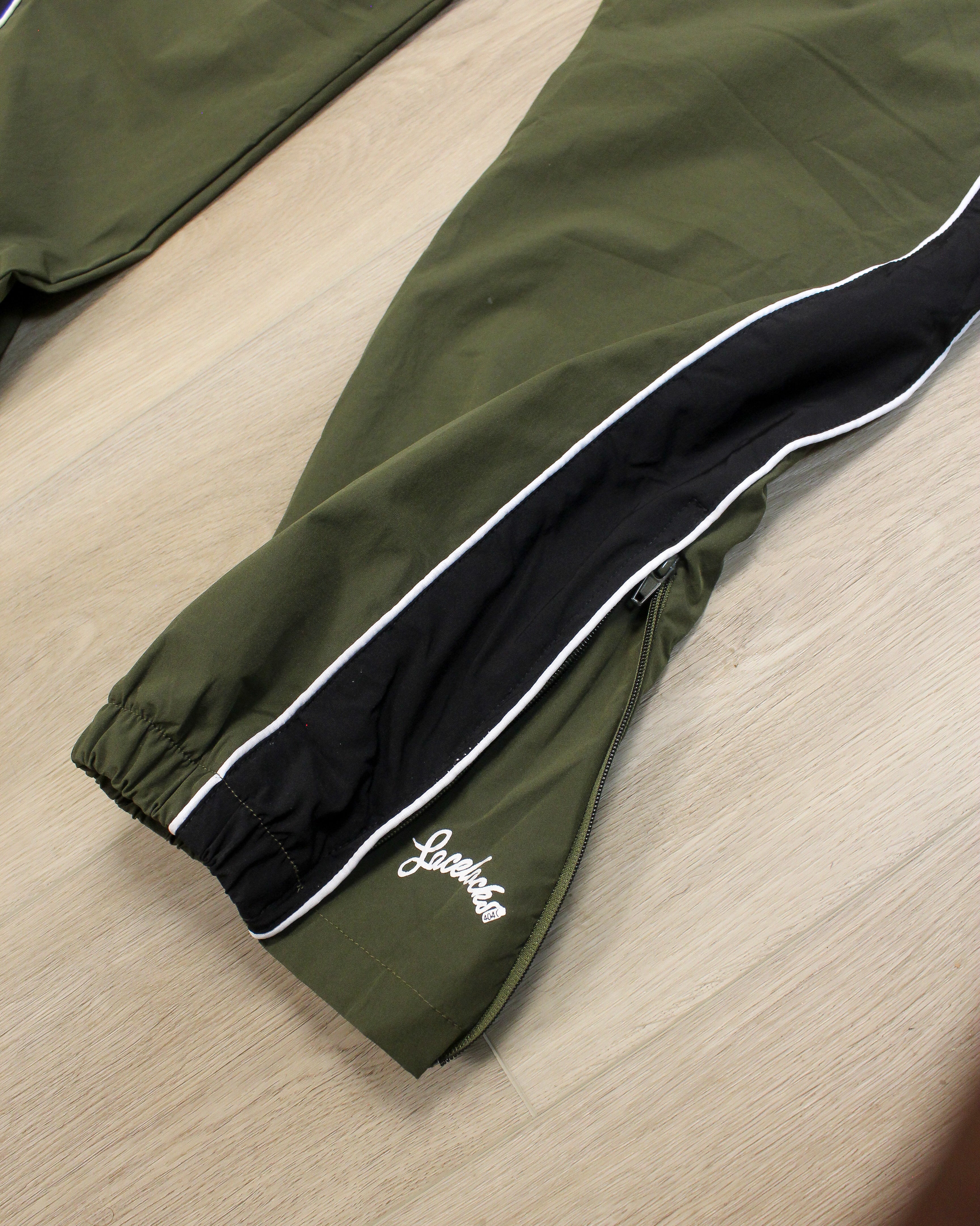Lacelocks Nylon Trackpants (Olive)