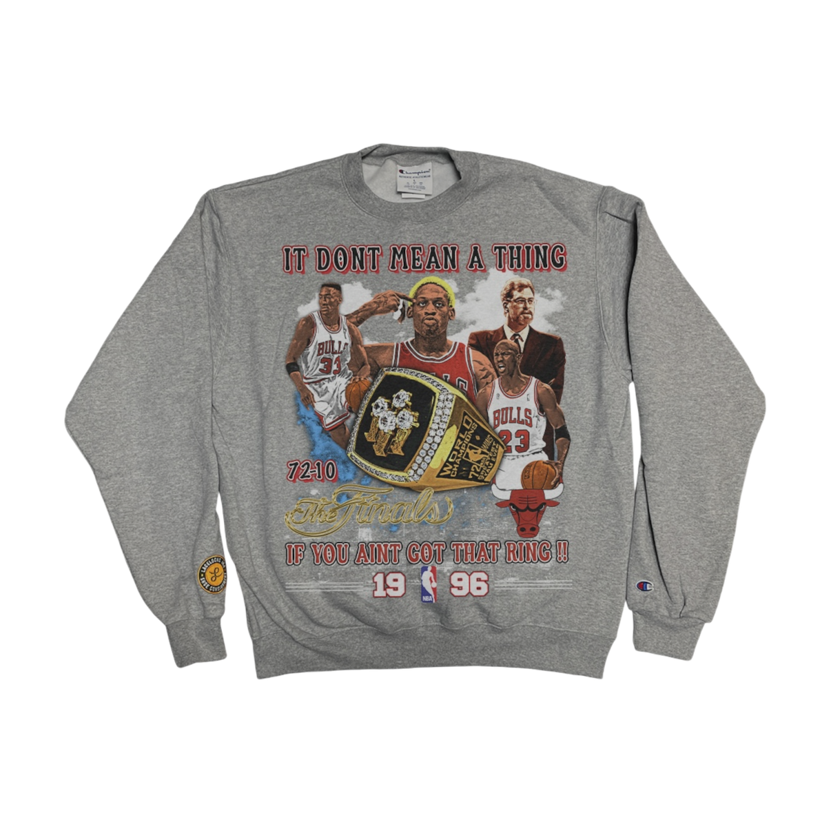 Lacelocks ‘72-10’ Crewneck (Grey & Black)