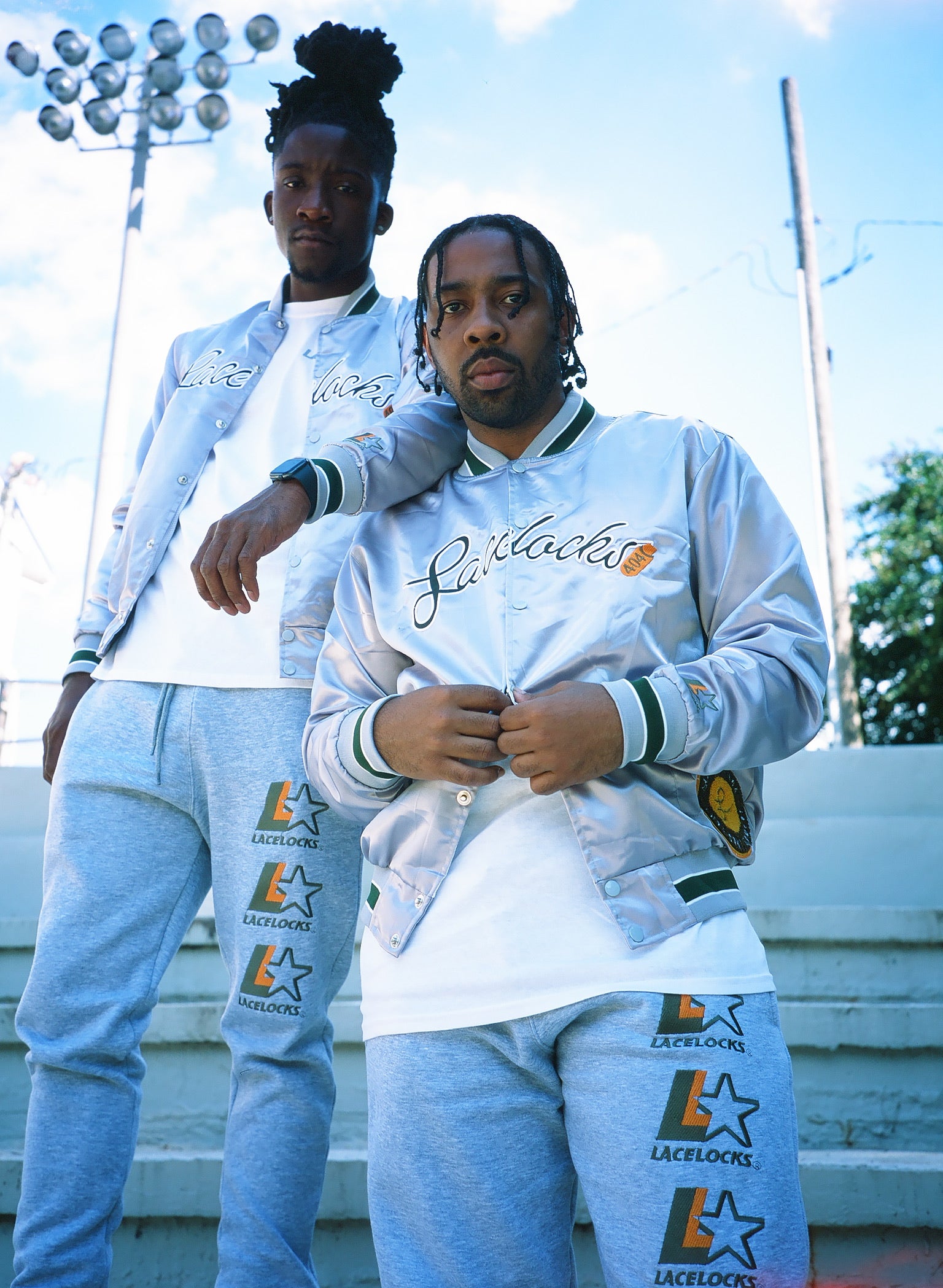 Lacelocks Satin Bomber