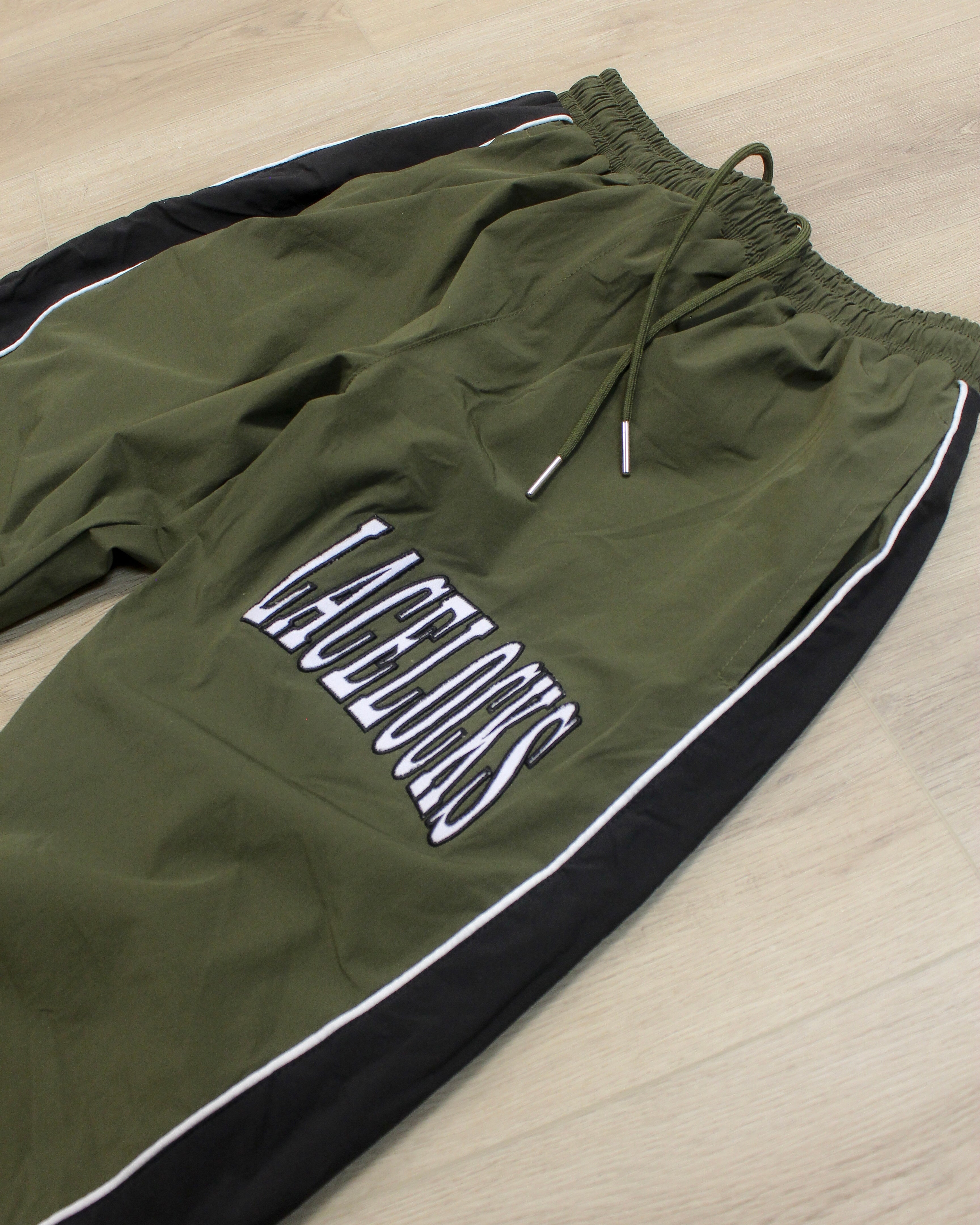 Lacelocks Nylon Trackpants (Olive)