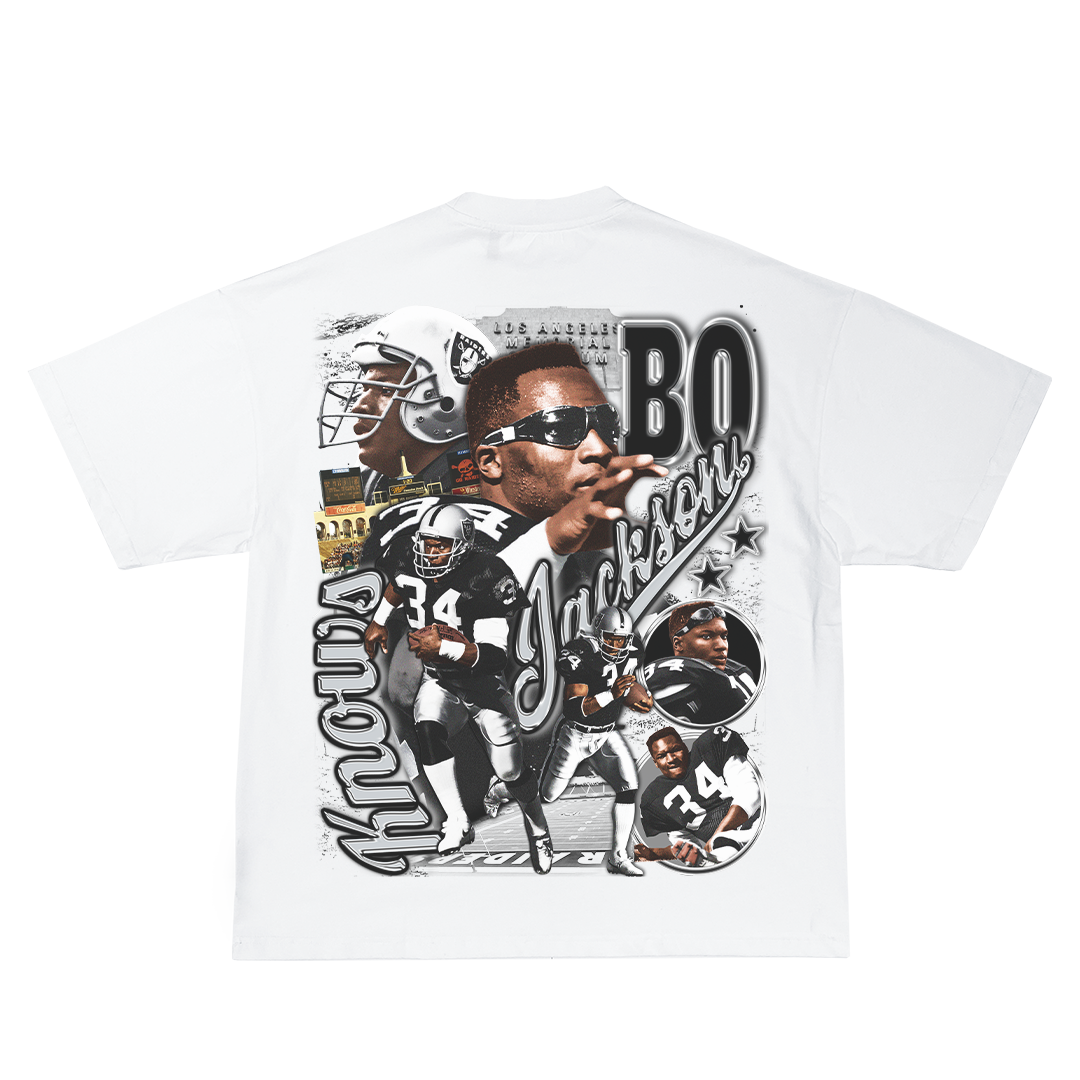 Lacelocks “Bo Jackson” Tee (Ash Black & White)