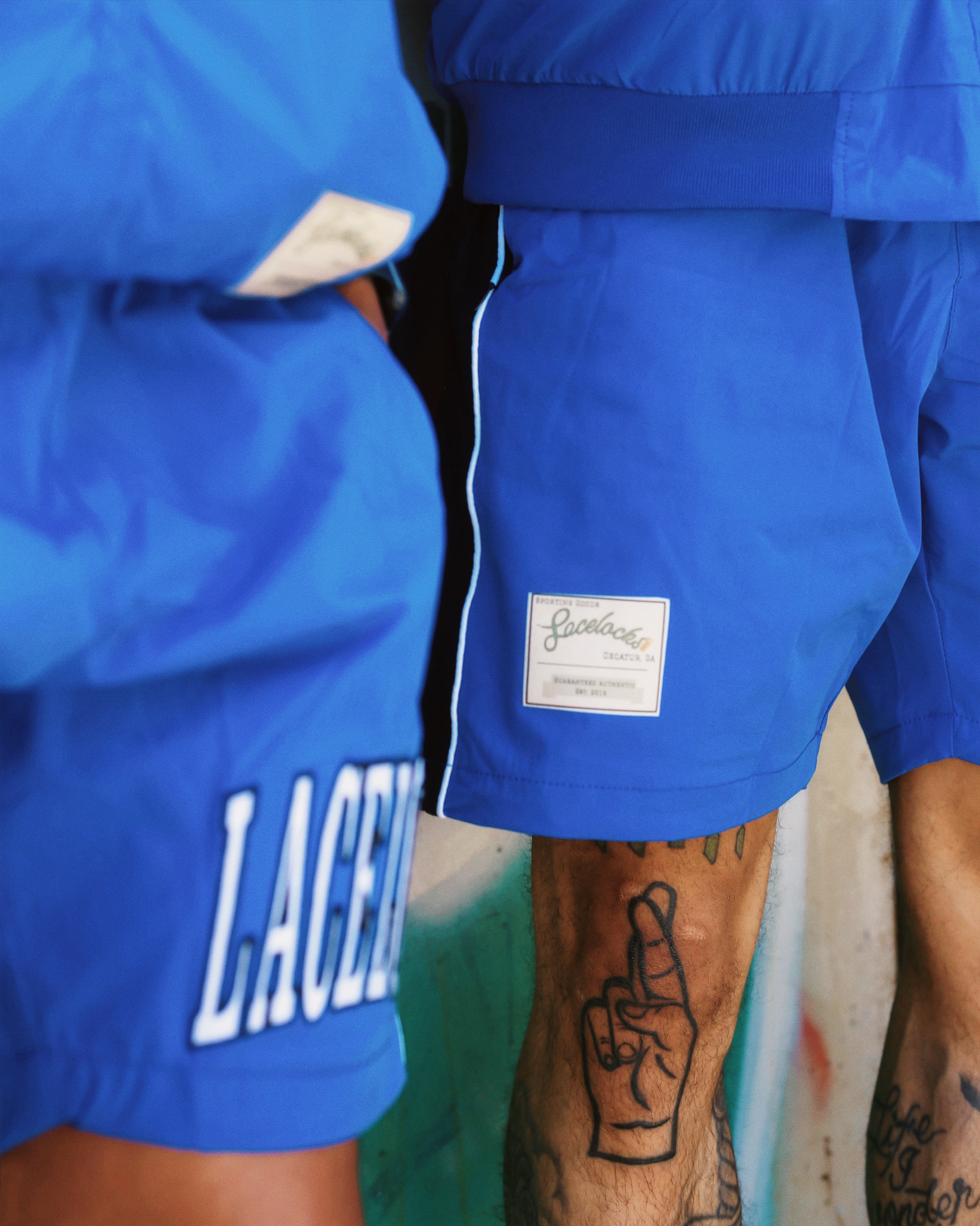 Lacelocks Nylon Shorts (Royal)