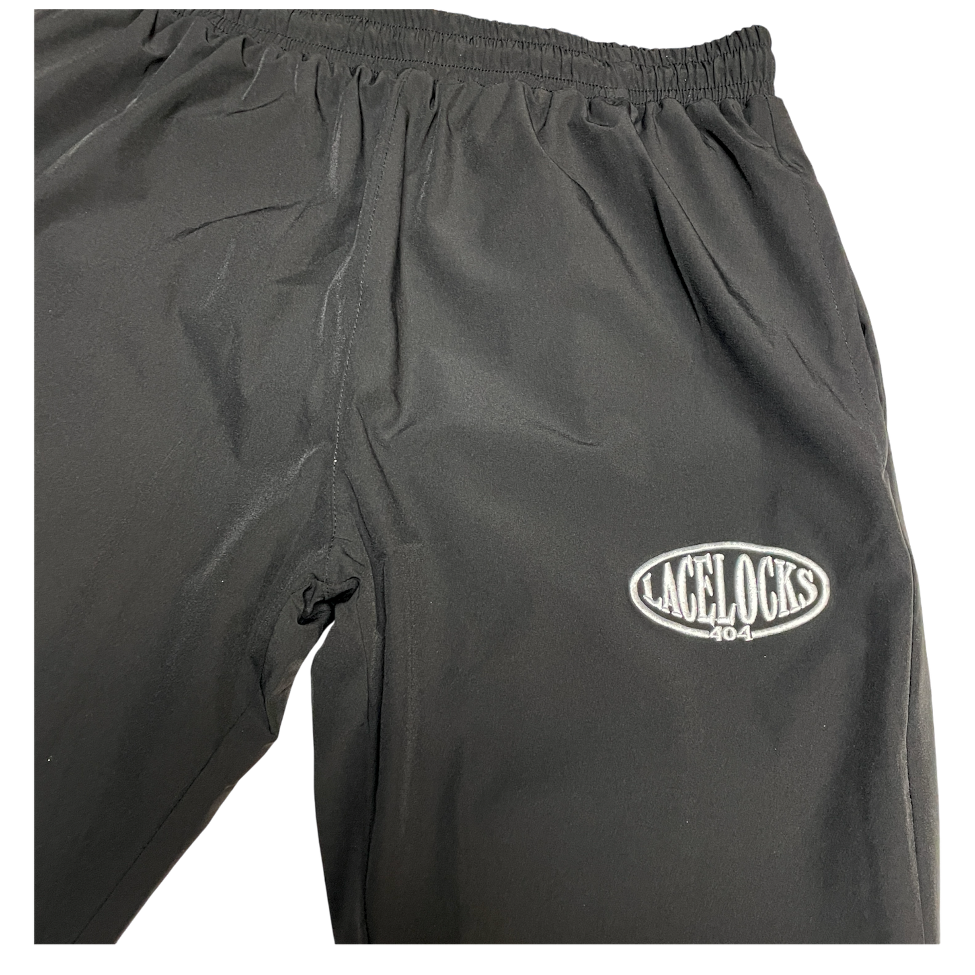 Lacelocks “Oval” Nylon Trackpants (Black)
