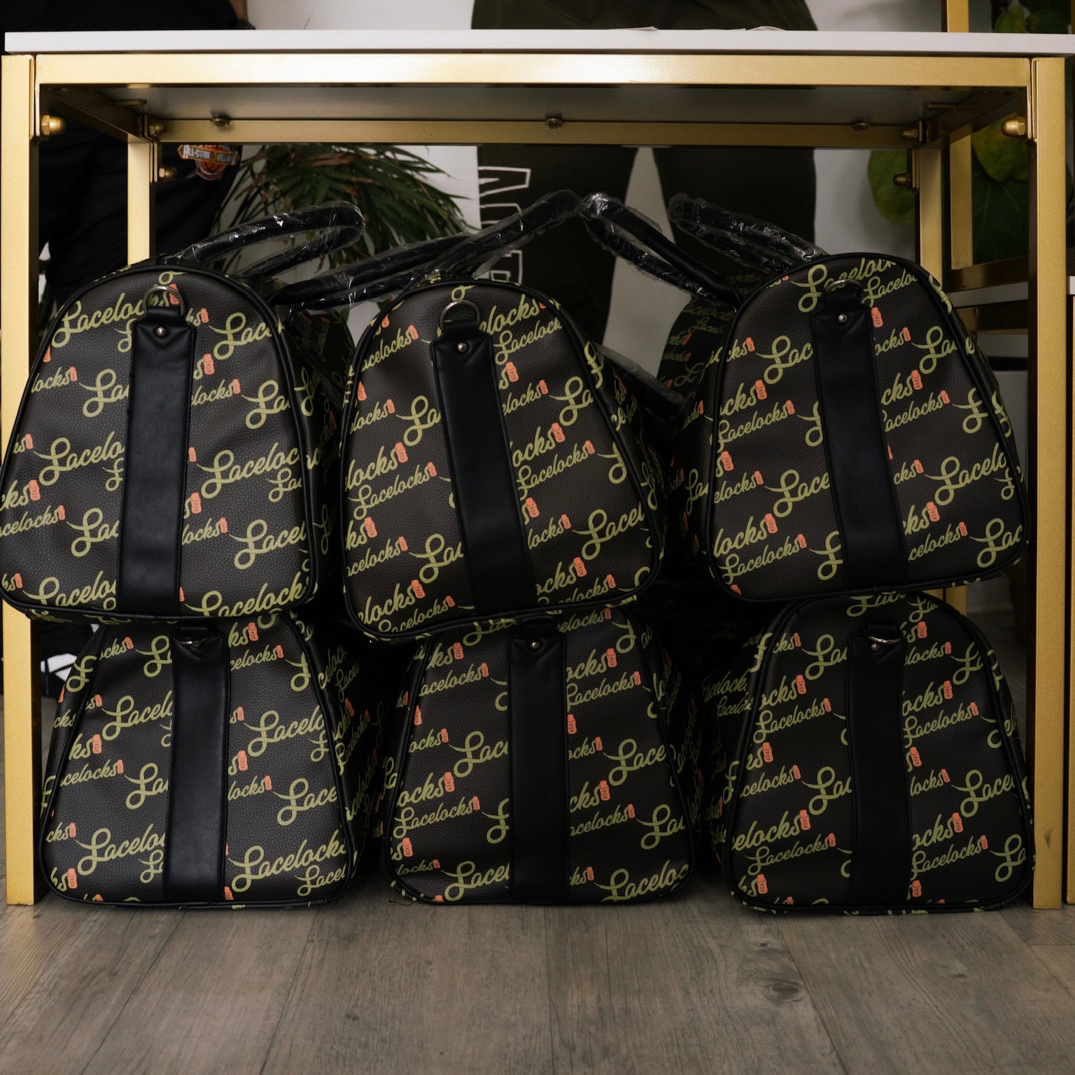 Lacelocks Leather Duffle Bag