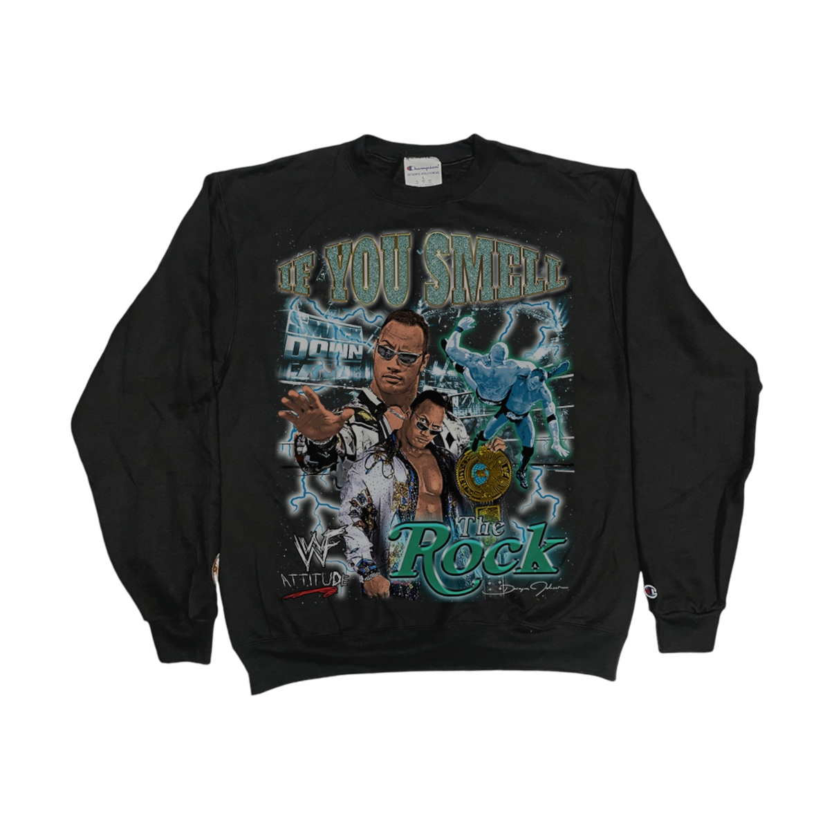 Lacelocks ‘The Rock’ Crewneck (Grey & Black)