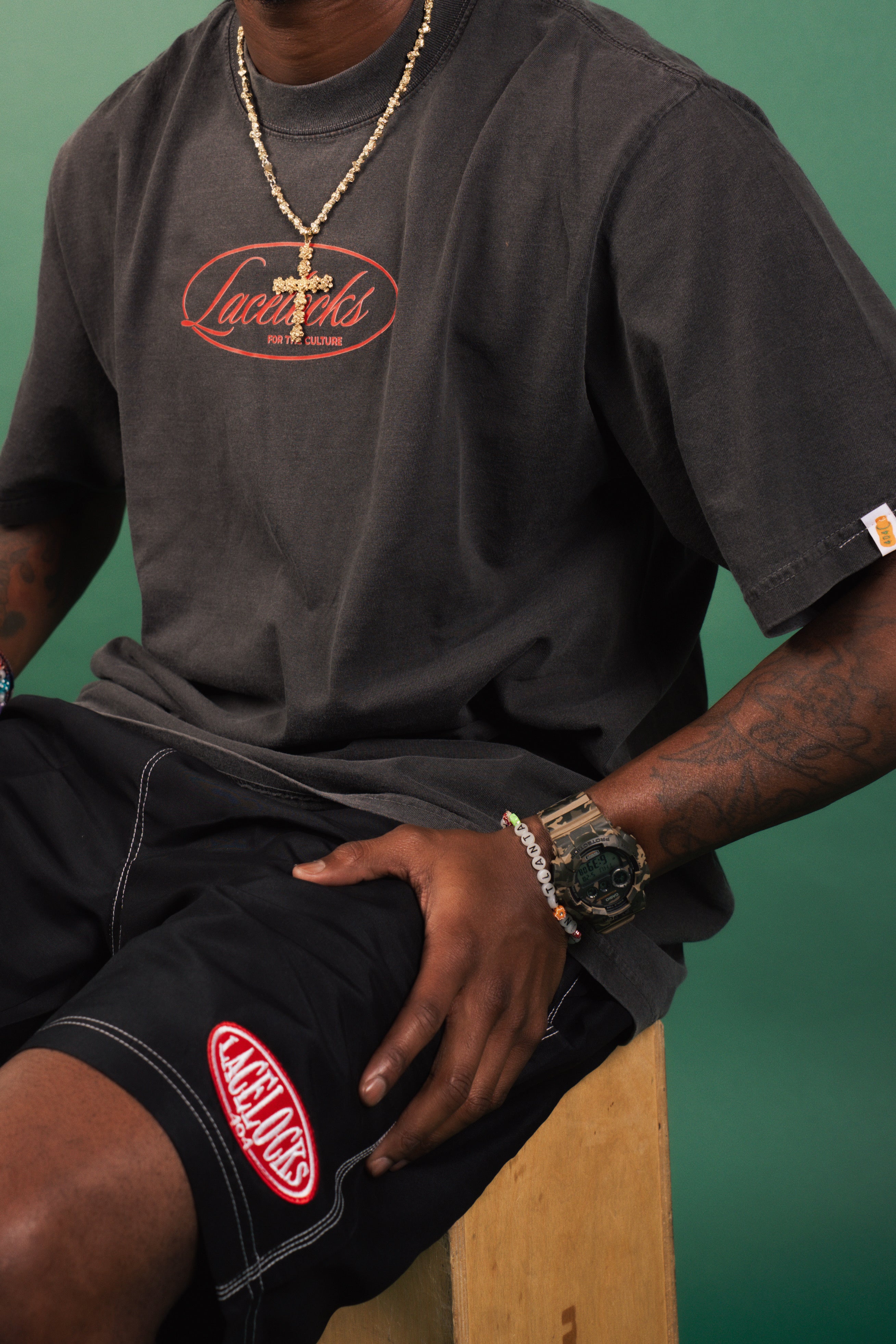 Contrast Stitch Oval Shorts (3 Colors)