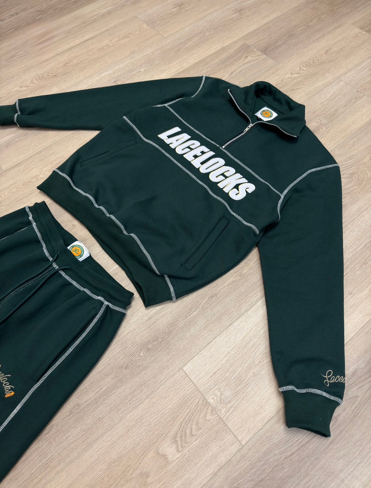 Contrast Stitch Crewneck (Green)