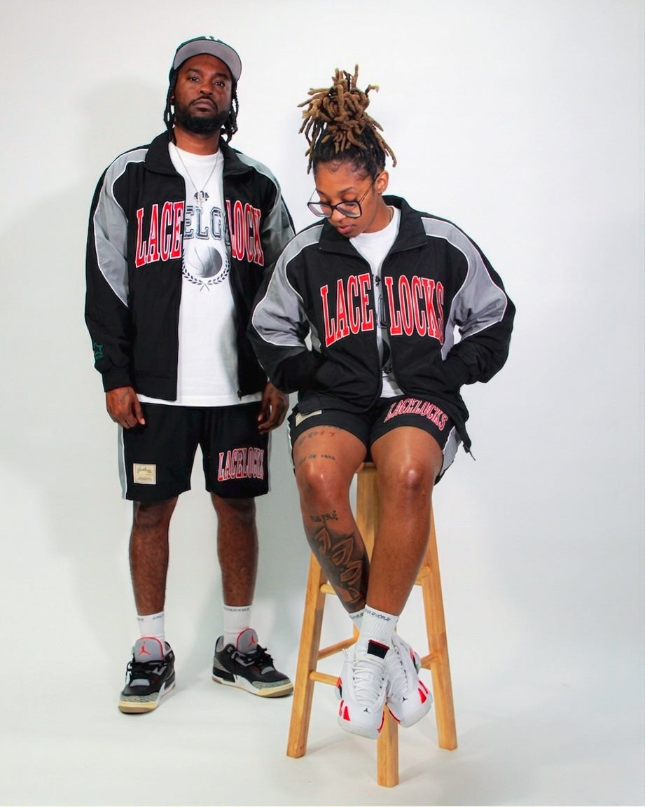 Lacelocks Nylon Shorts (Black)