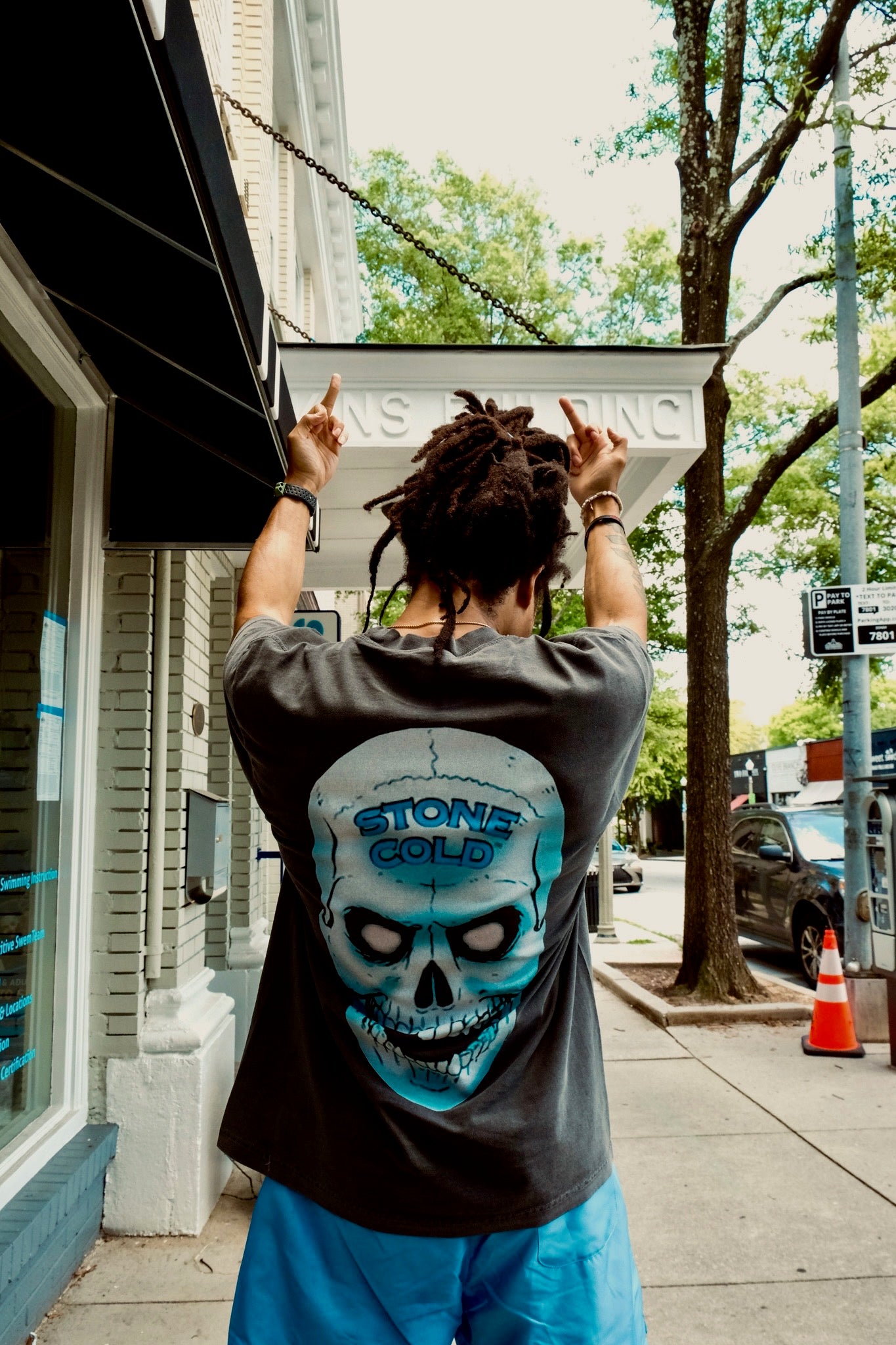 Lacelocks ‘Stone Cold’ Tee (White & Vintage Black)