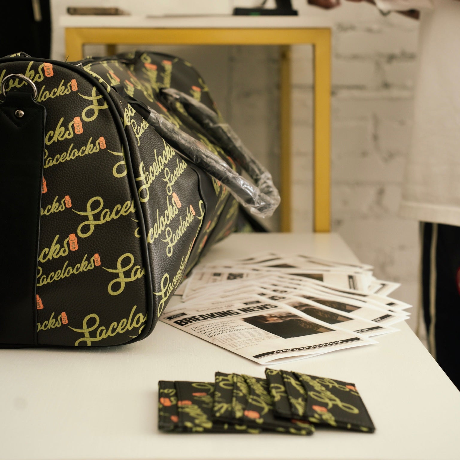 Lacelocks Leather Duffle Bag