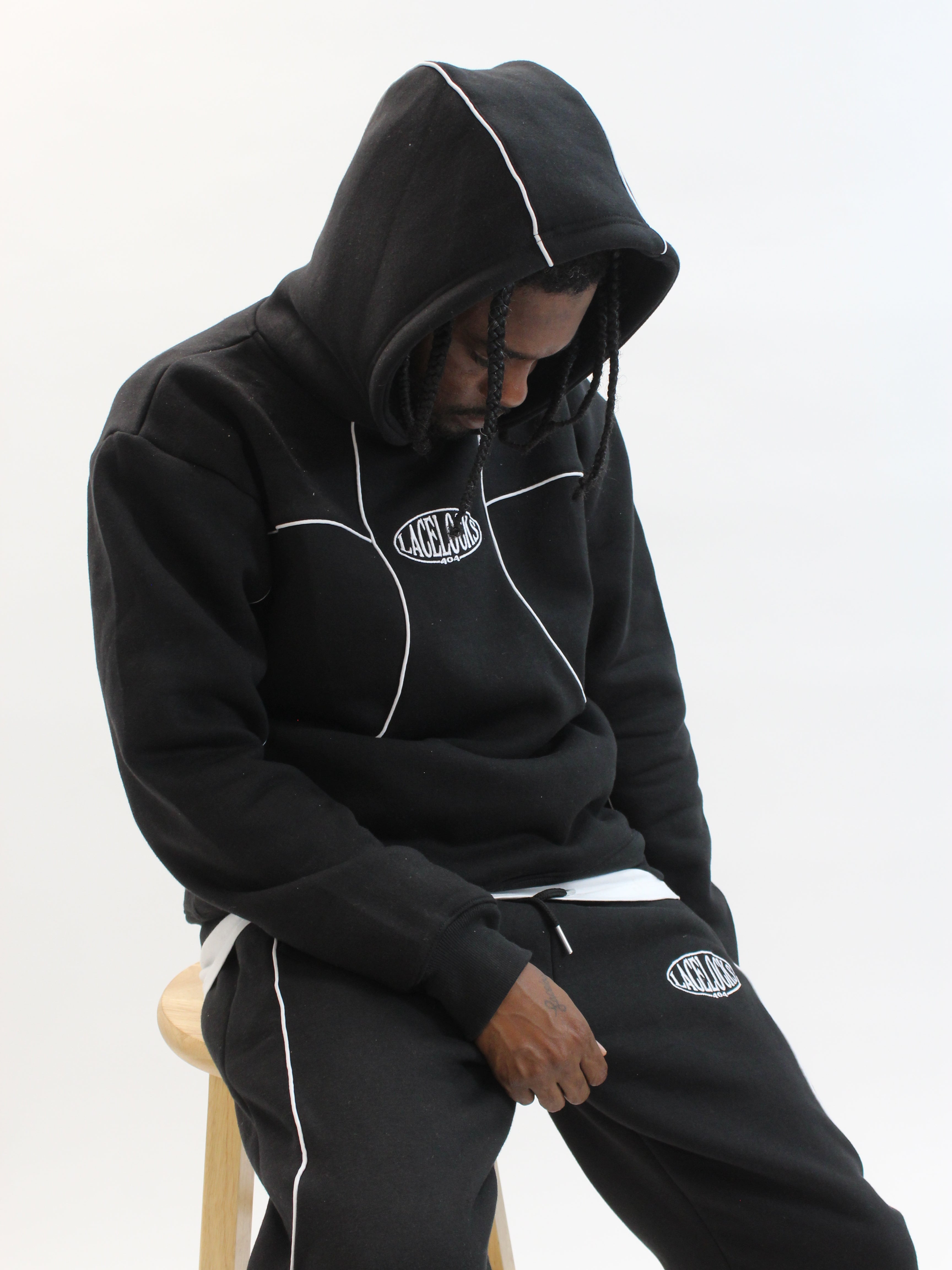 Lacelocks Oval Hoodie (Black)