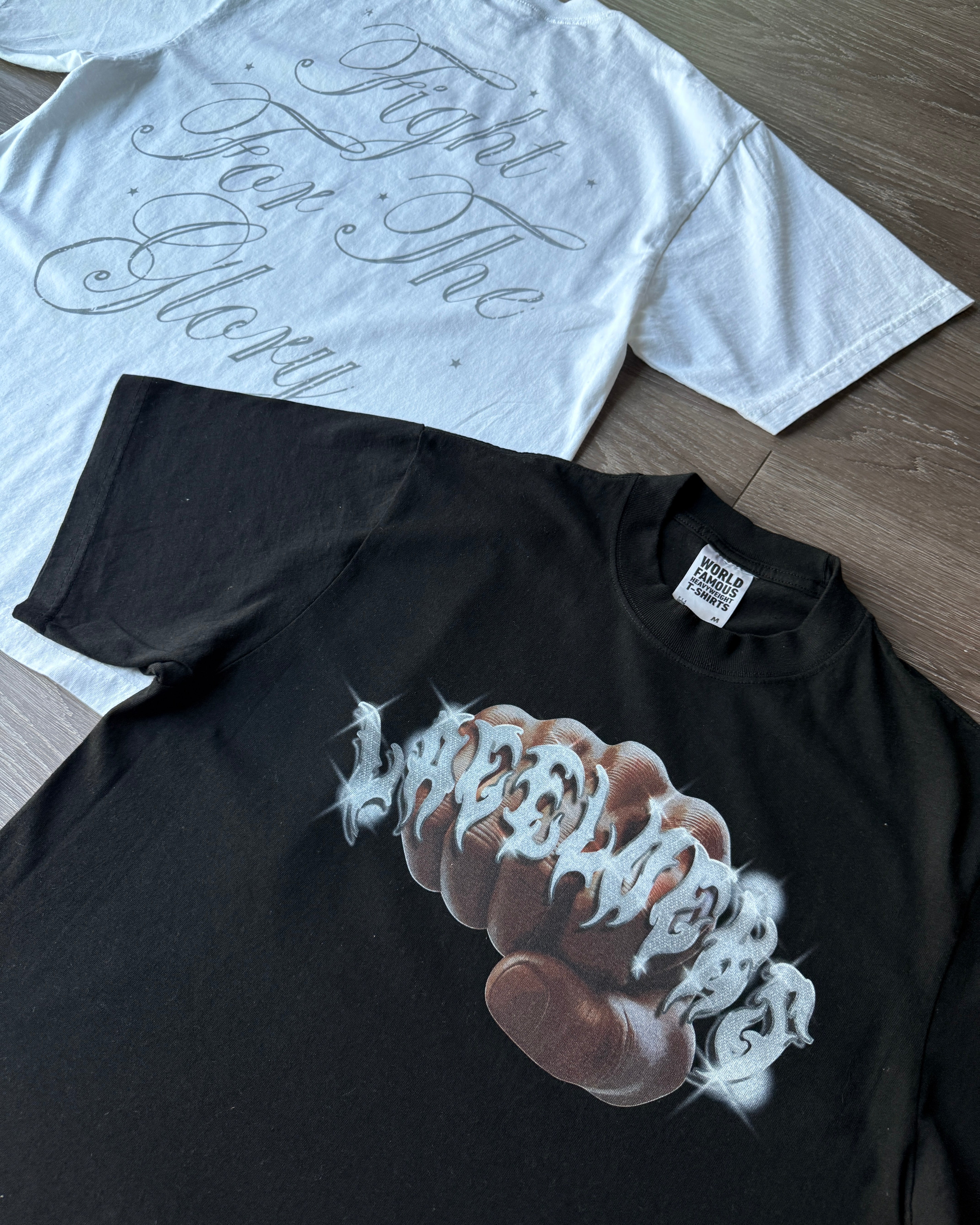 Lacelocks ‘Fight’ Tee (White & Black)