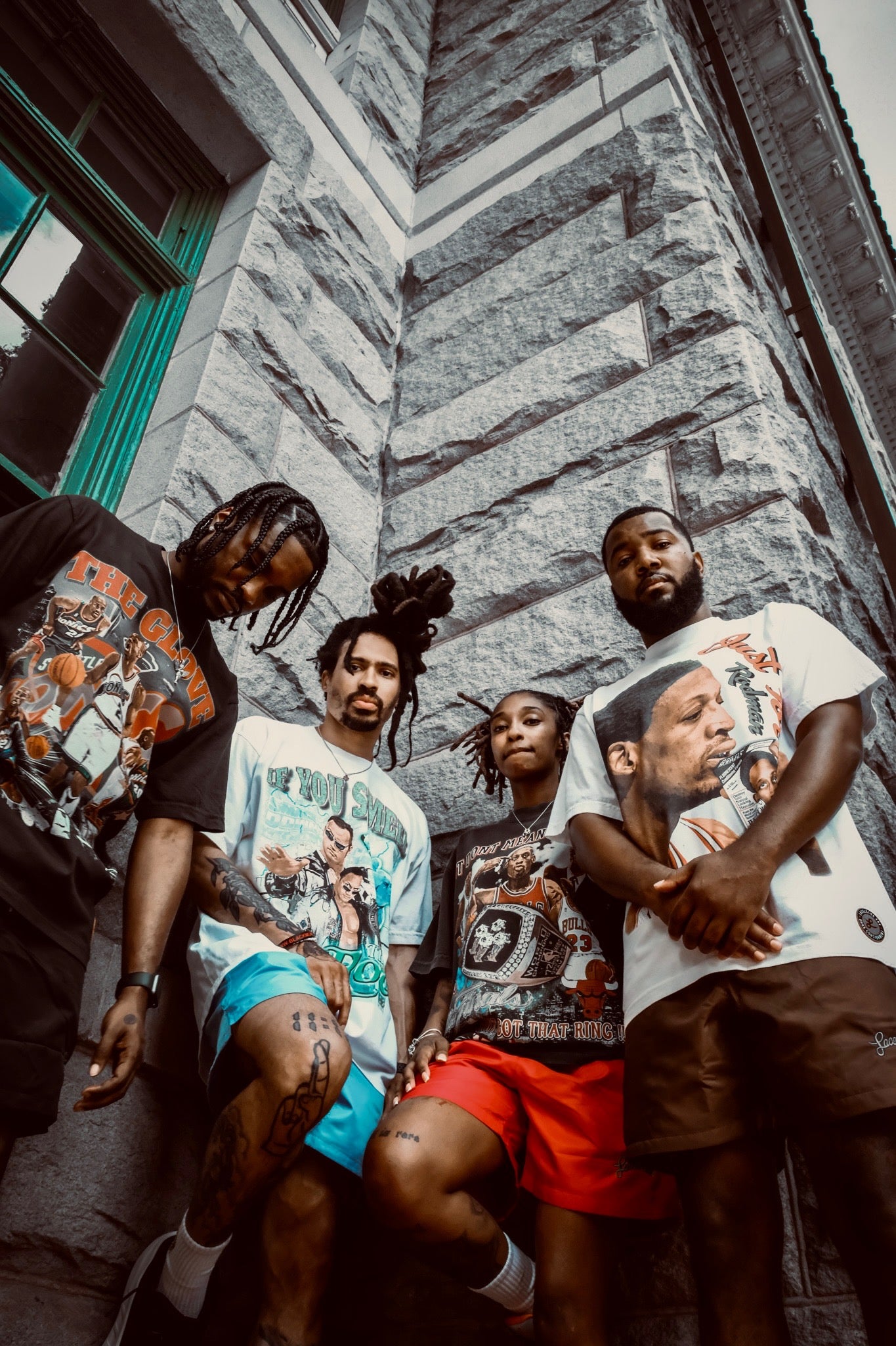 Lacelocks ‘The Rock’ Tee (White & Vintage Black)