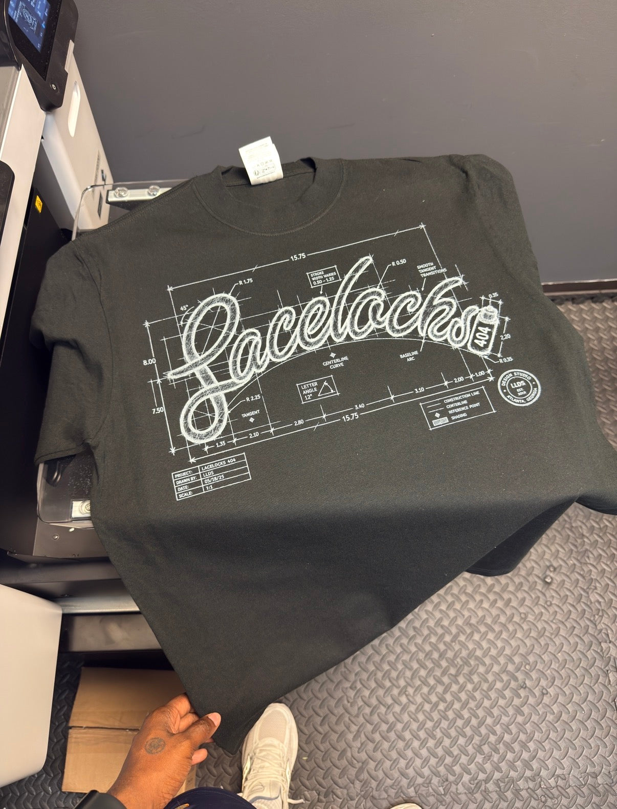 Lacelocks Blueprint Tee (Black)