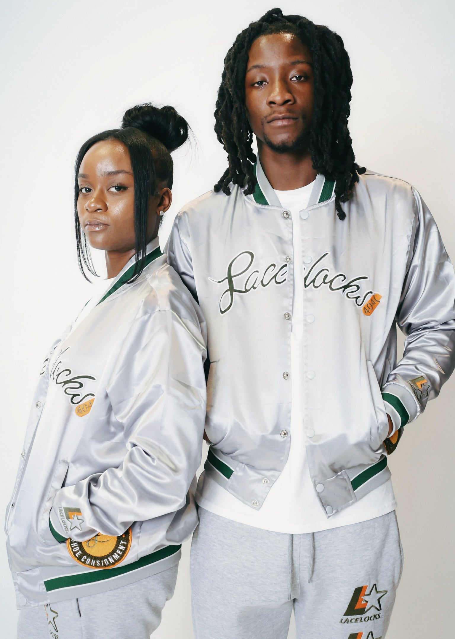 Lacelocks Satin Bomber