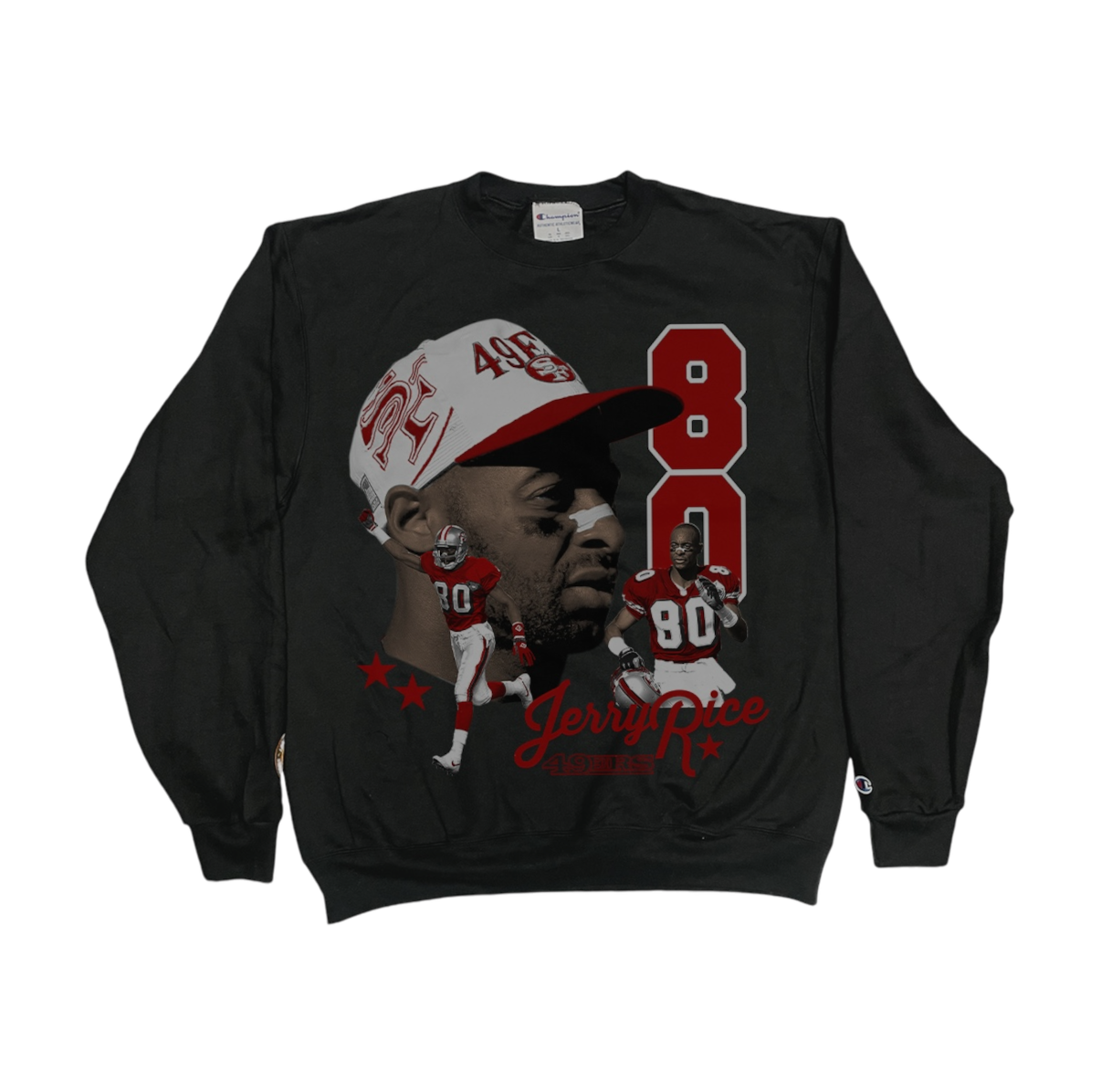 Lacelocks “Jerry Rice” Crewneck (Grey & Black)