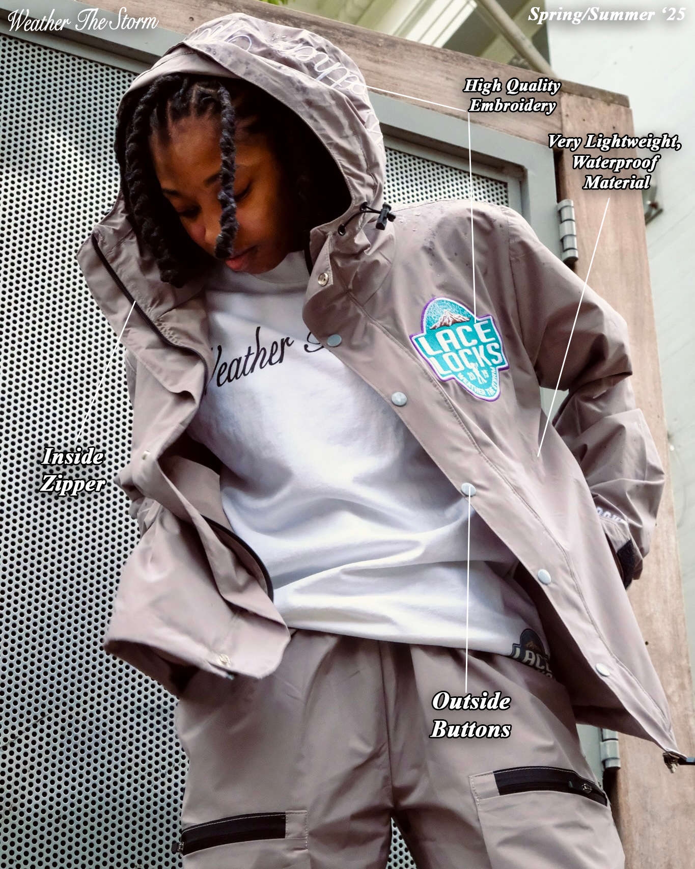 Lacelocks “WTS” Shell Jacket (Grey)