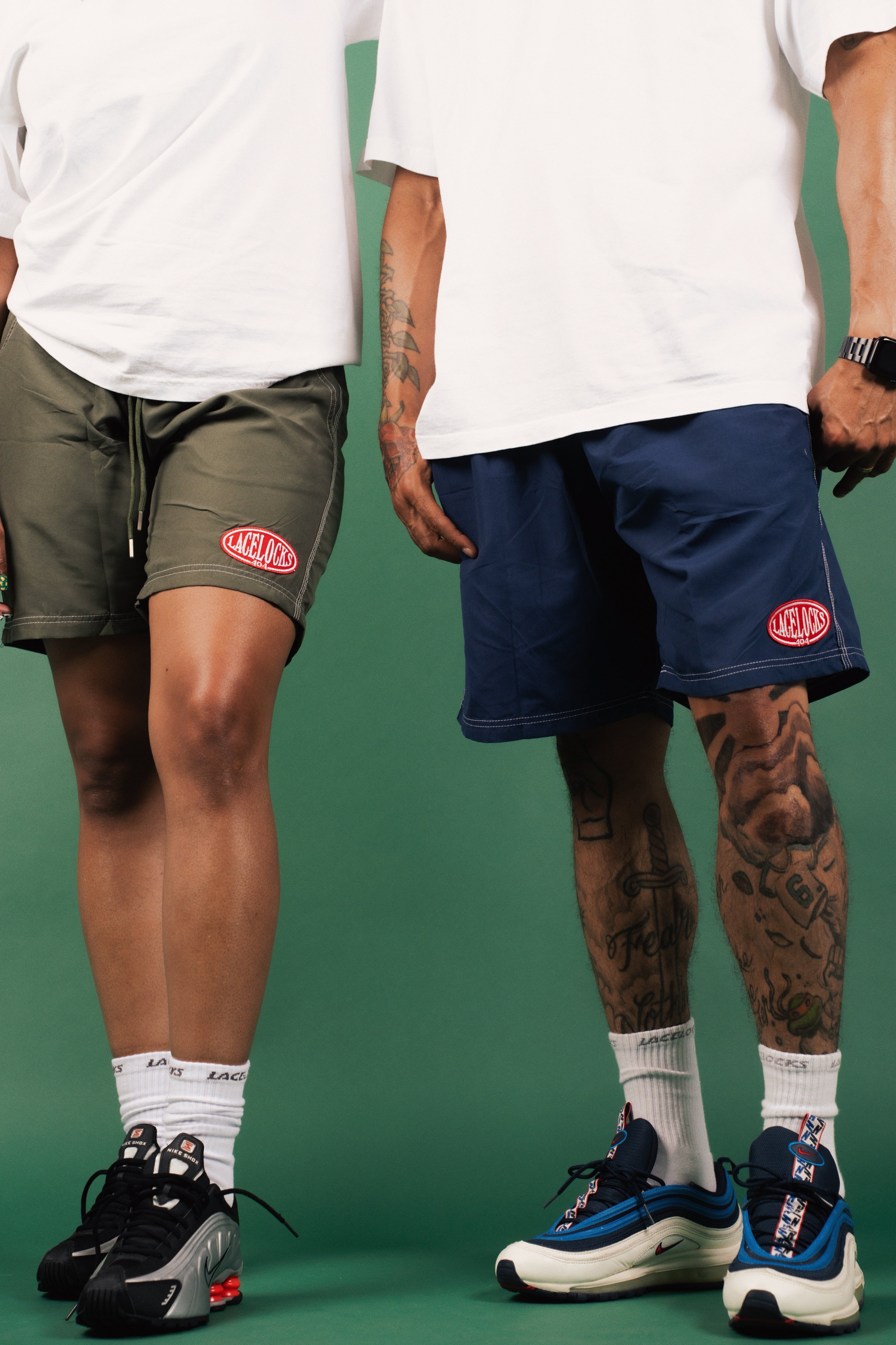 Contrast Stitch Oval Shorts (3 Colors)