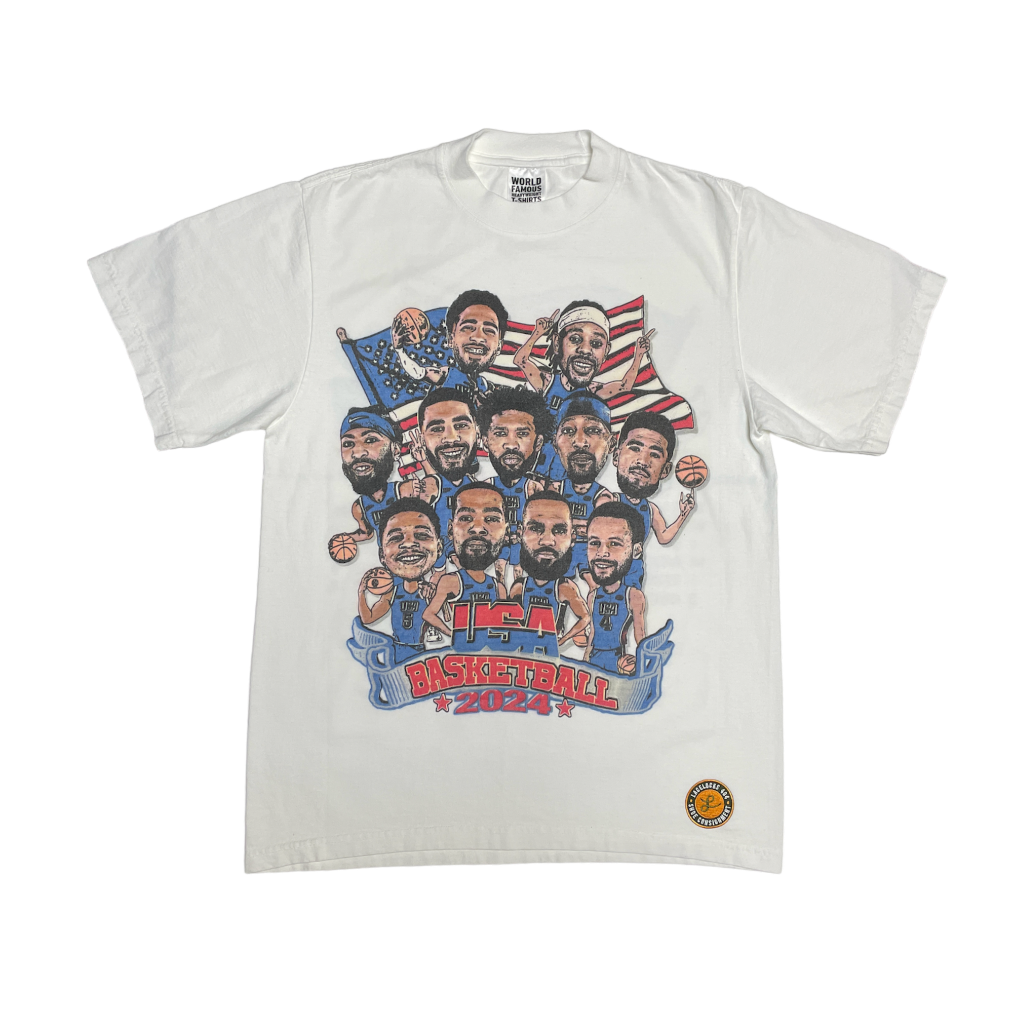 Lacelocks ‘USA Basketball 2024’ Tee (White)