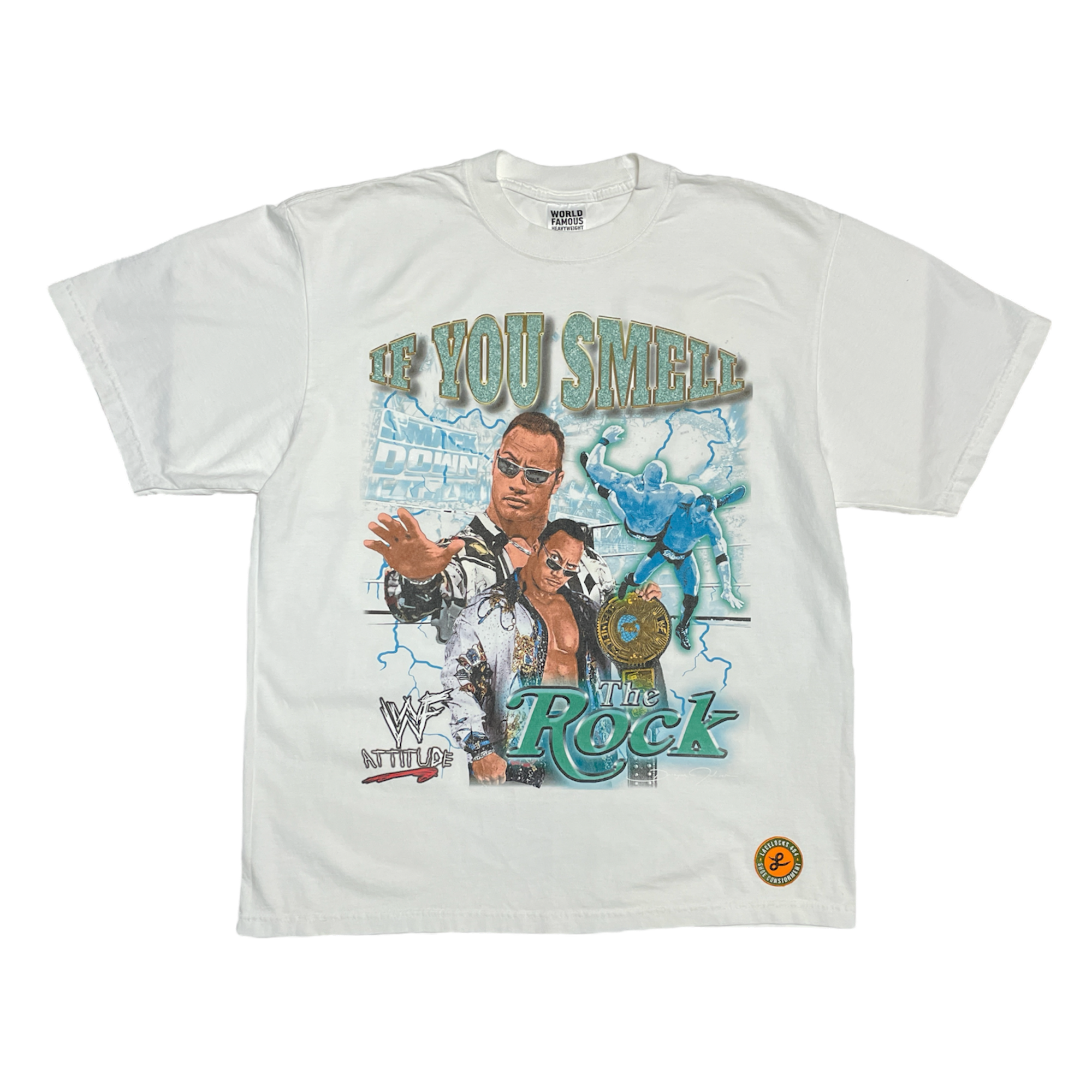 Lacelocks ‘The Rock’ Tee (White & Vintage Black)
