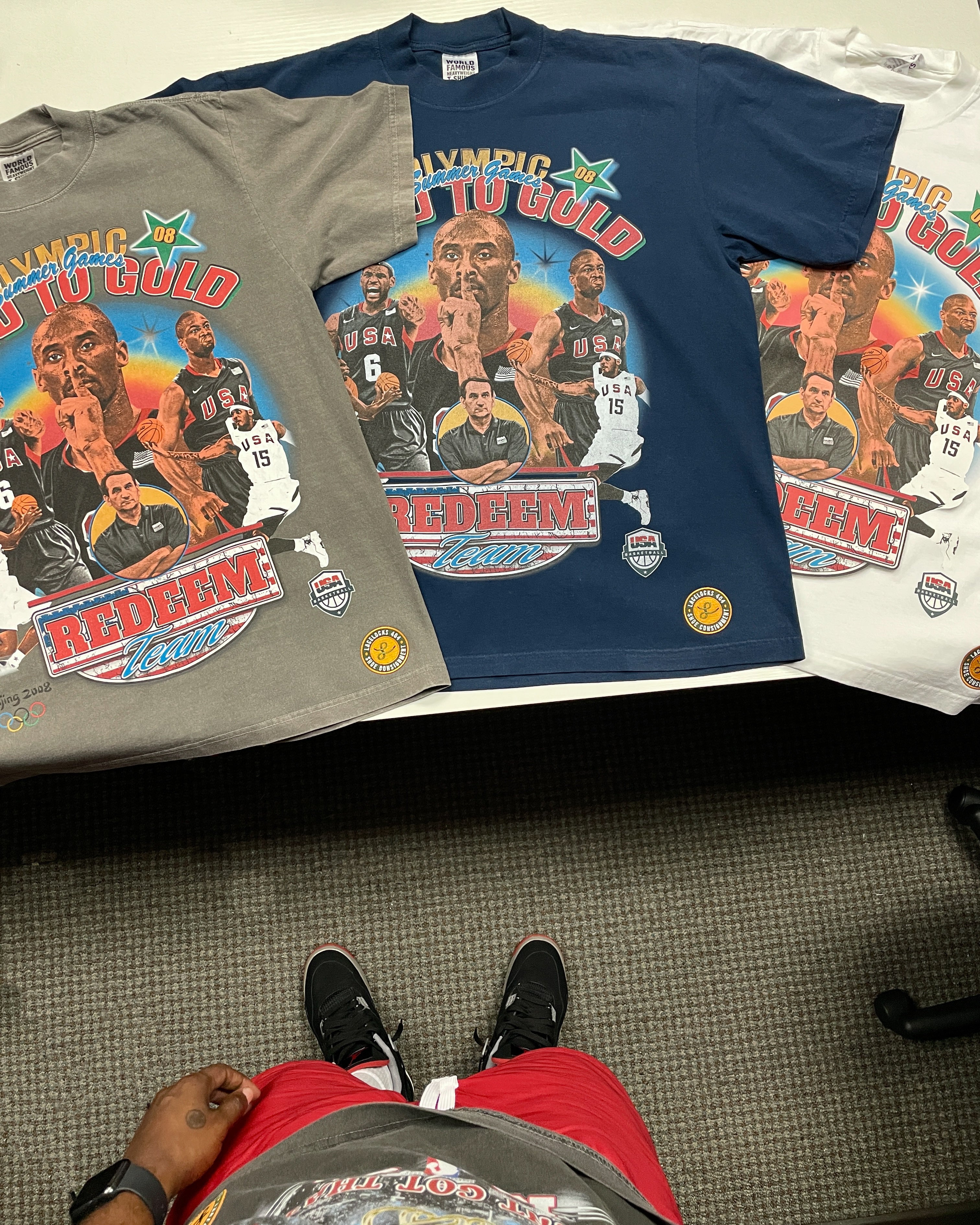 Lacelocks ‘Redeem Team’ Tee (Grey & White)