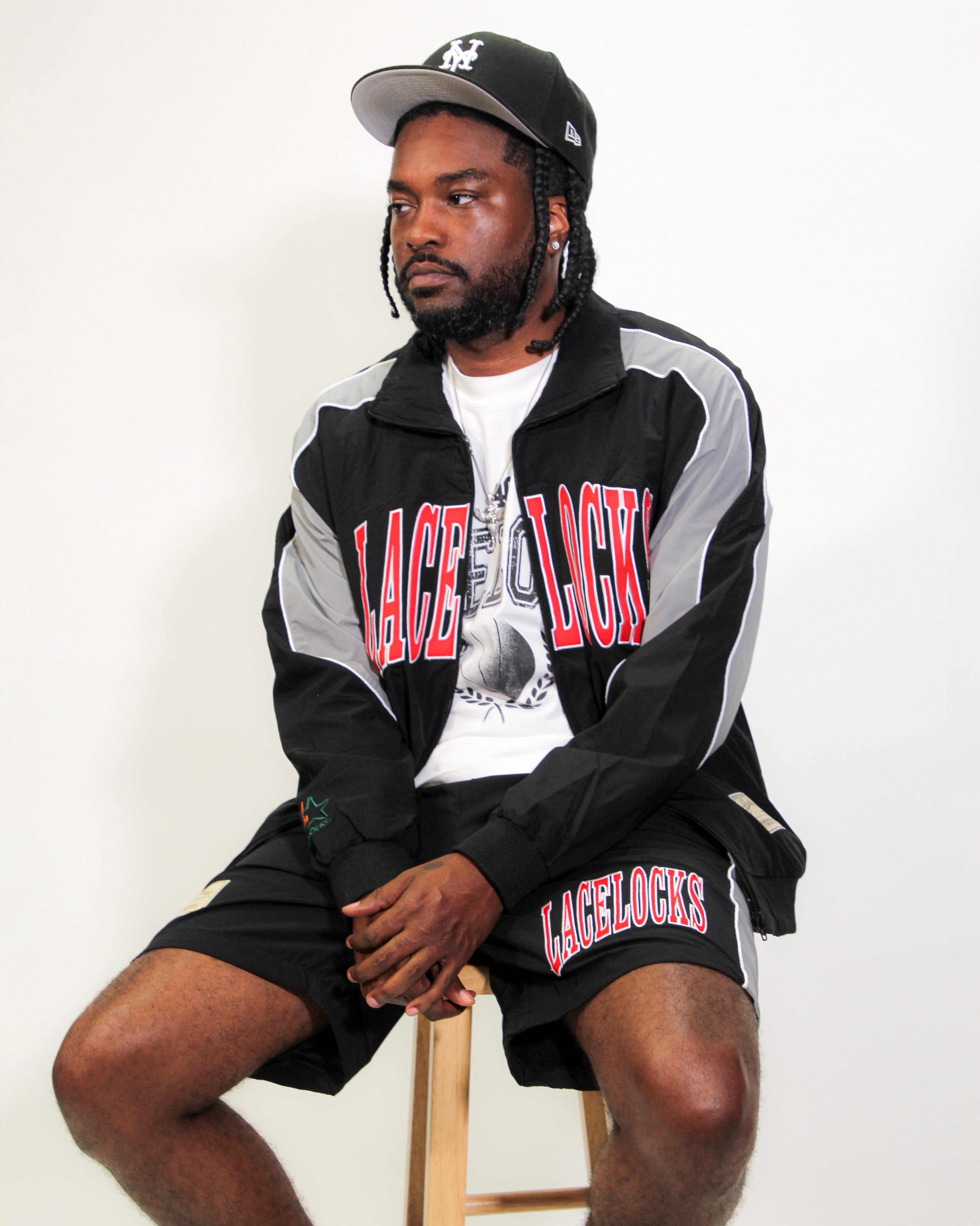 Lacelocks Nylon Shorts (Black)