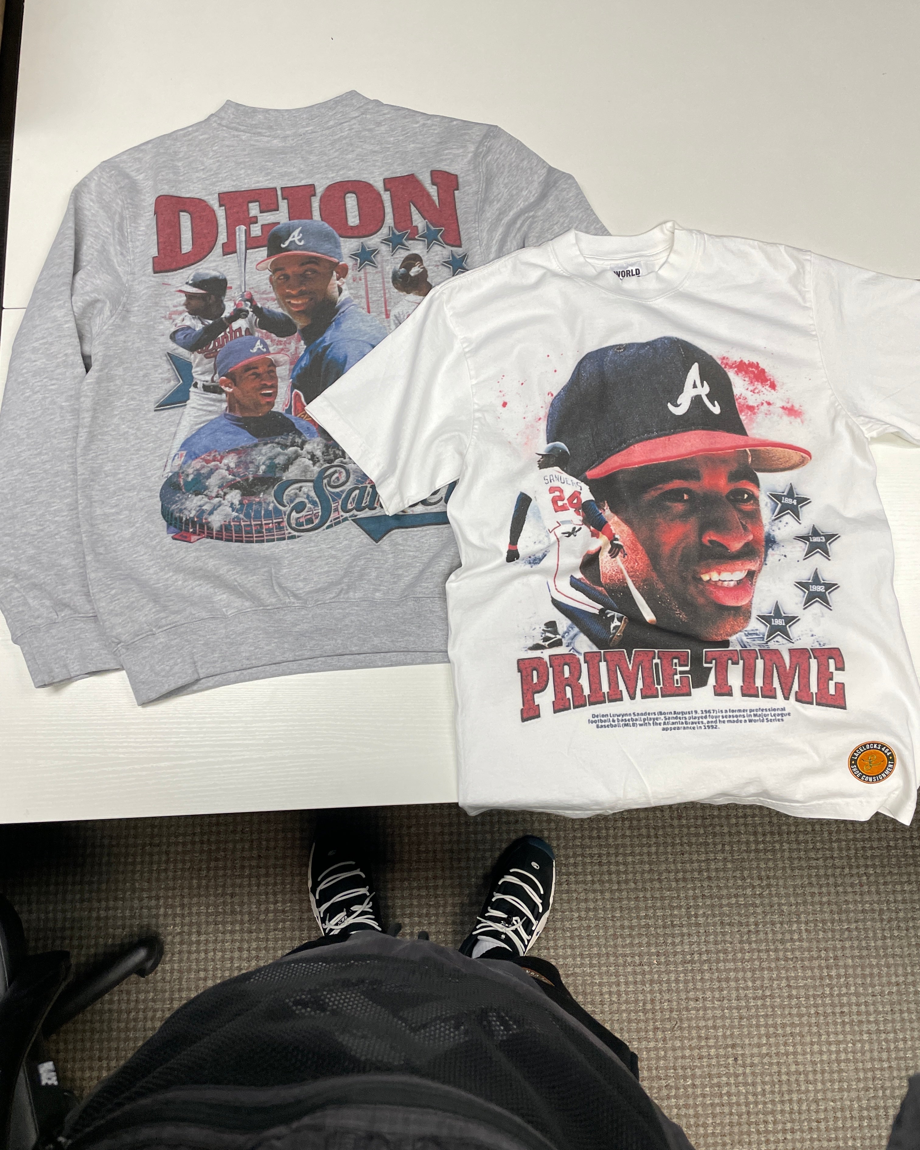 Lacelocks “Prime Time” Braves Crewneck