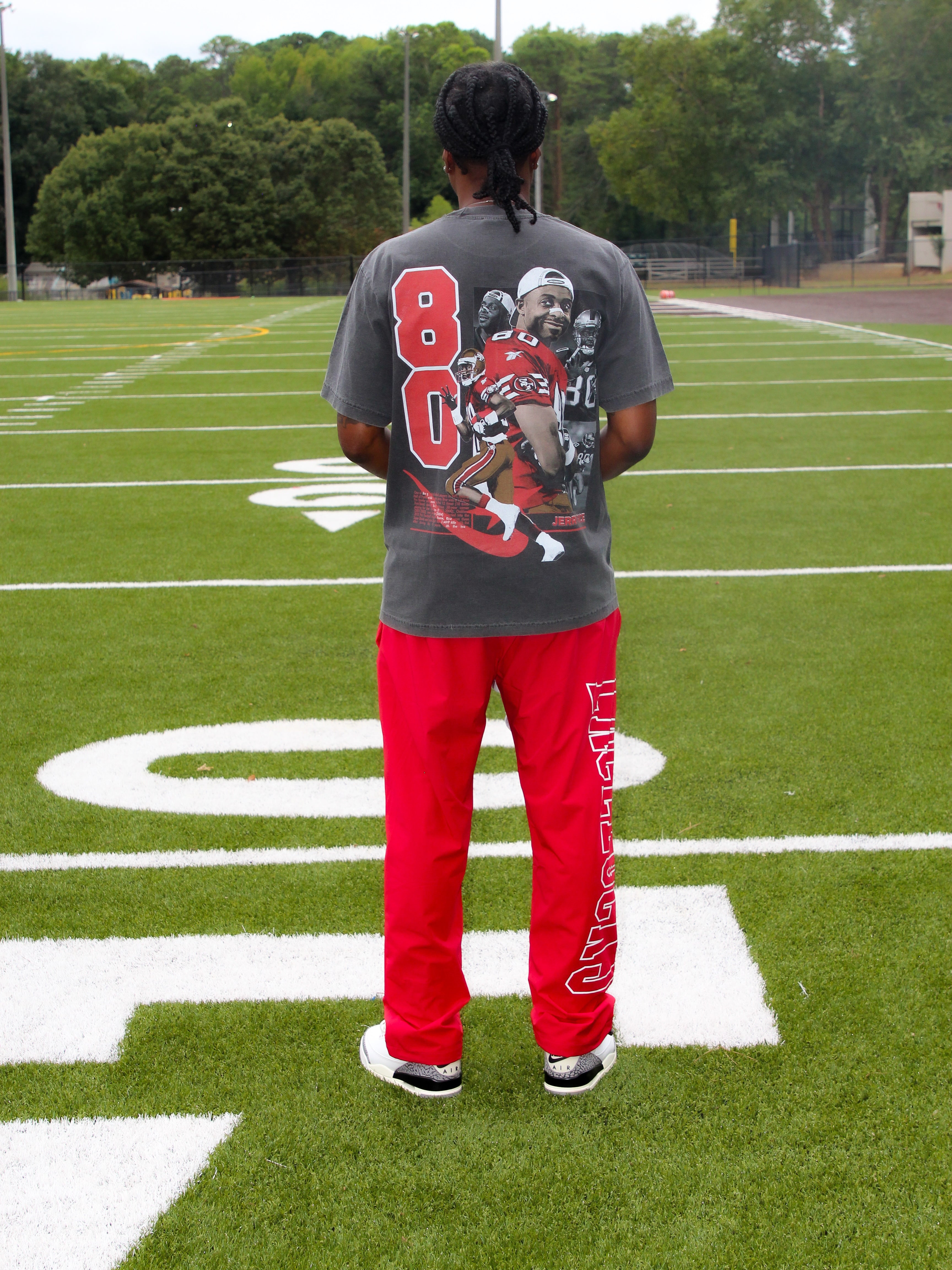 Lacelocks “Jerry Rice” Tee (Vintage Black & White)