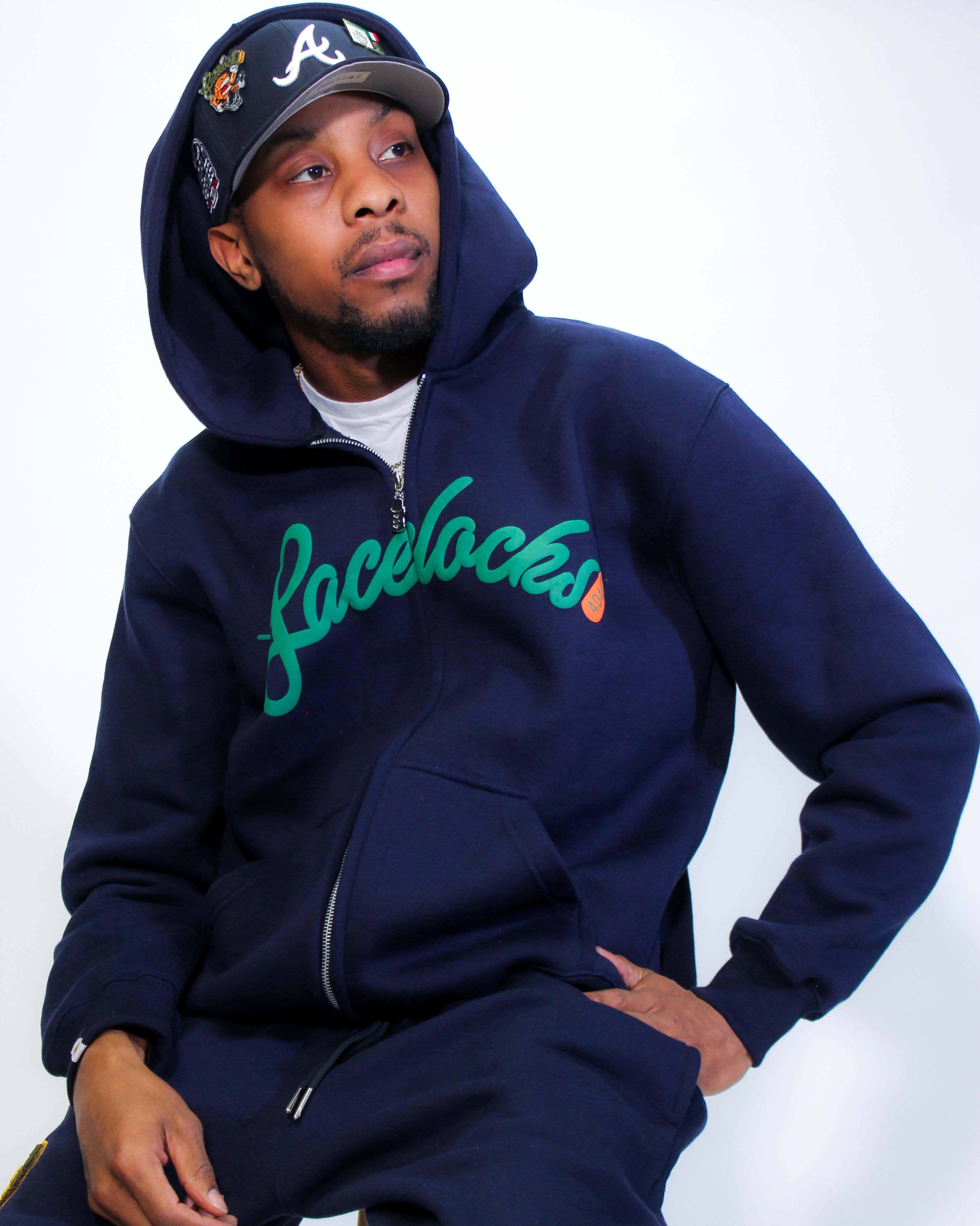 Lacelocks "Signature" Zip-Up (Navy)