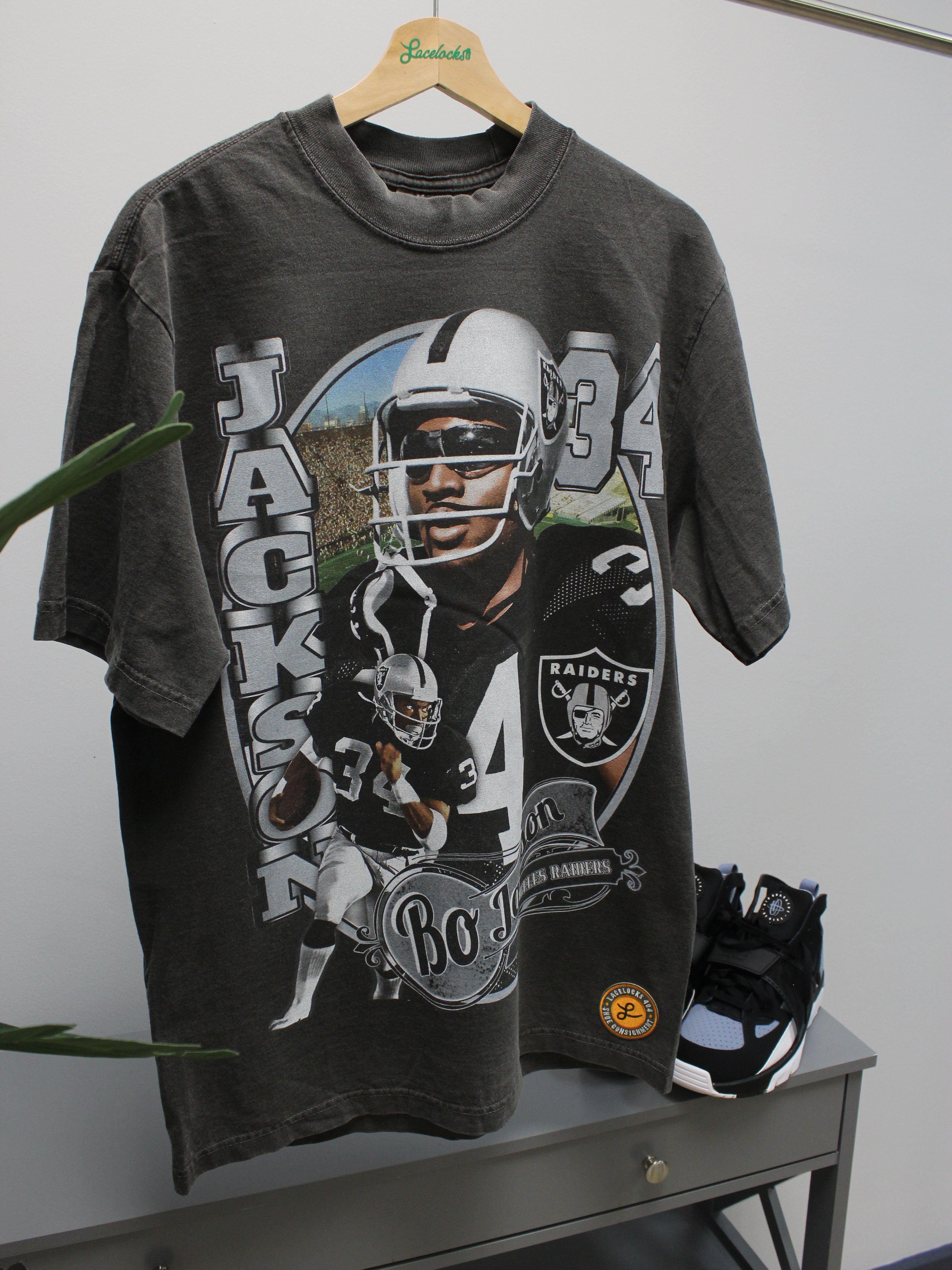 Lacelocks “Bo Jackson” Tee (Ash Black & White)