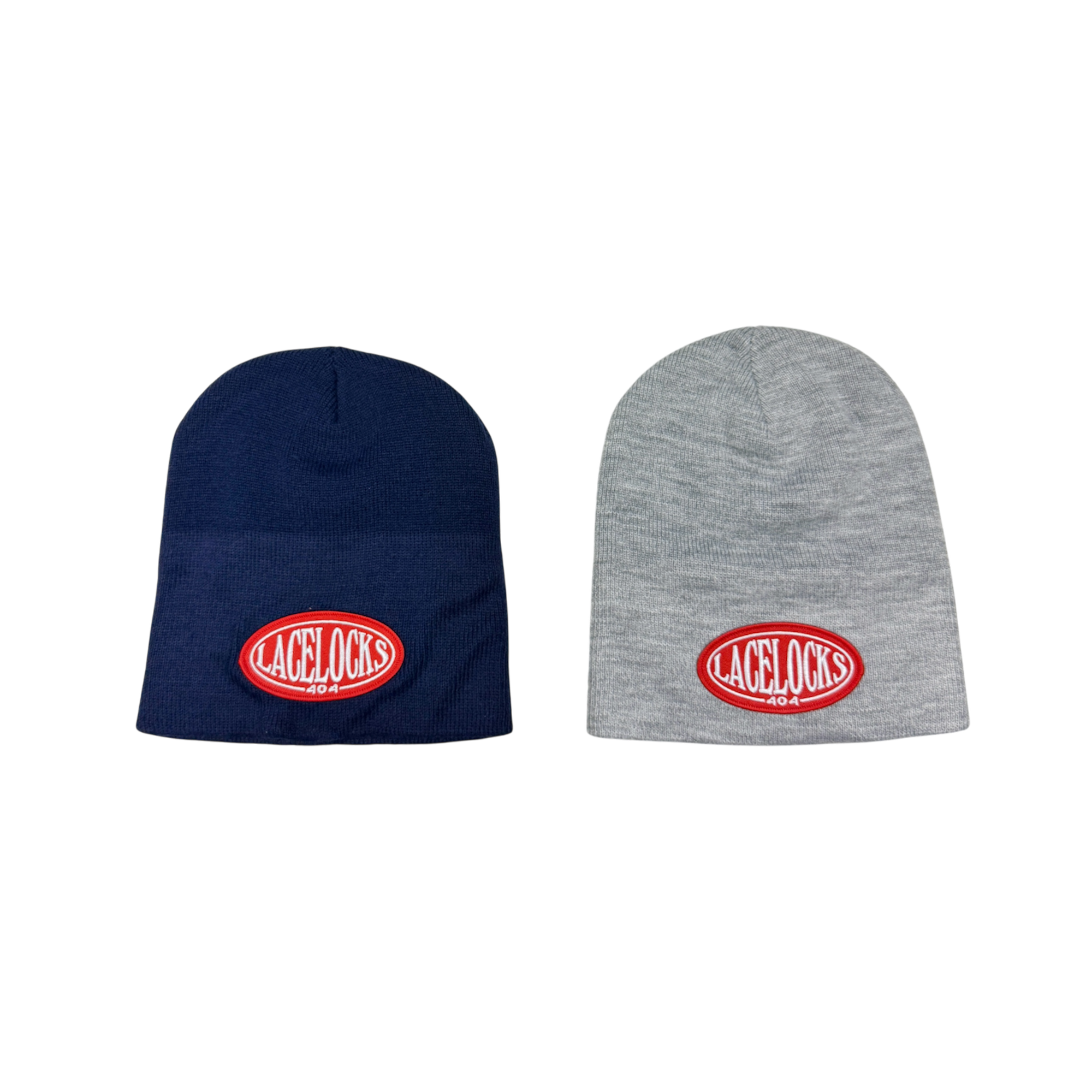 Lacelocks ‘Oval’ Beanie (Navy & Grey)