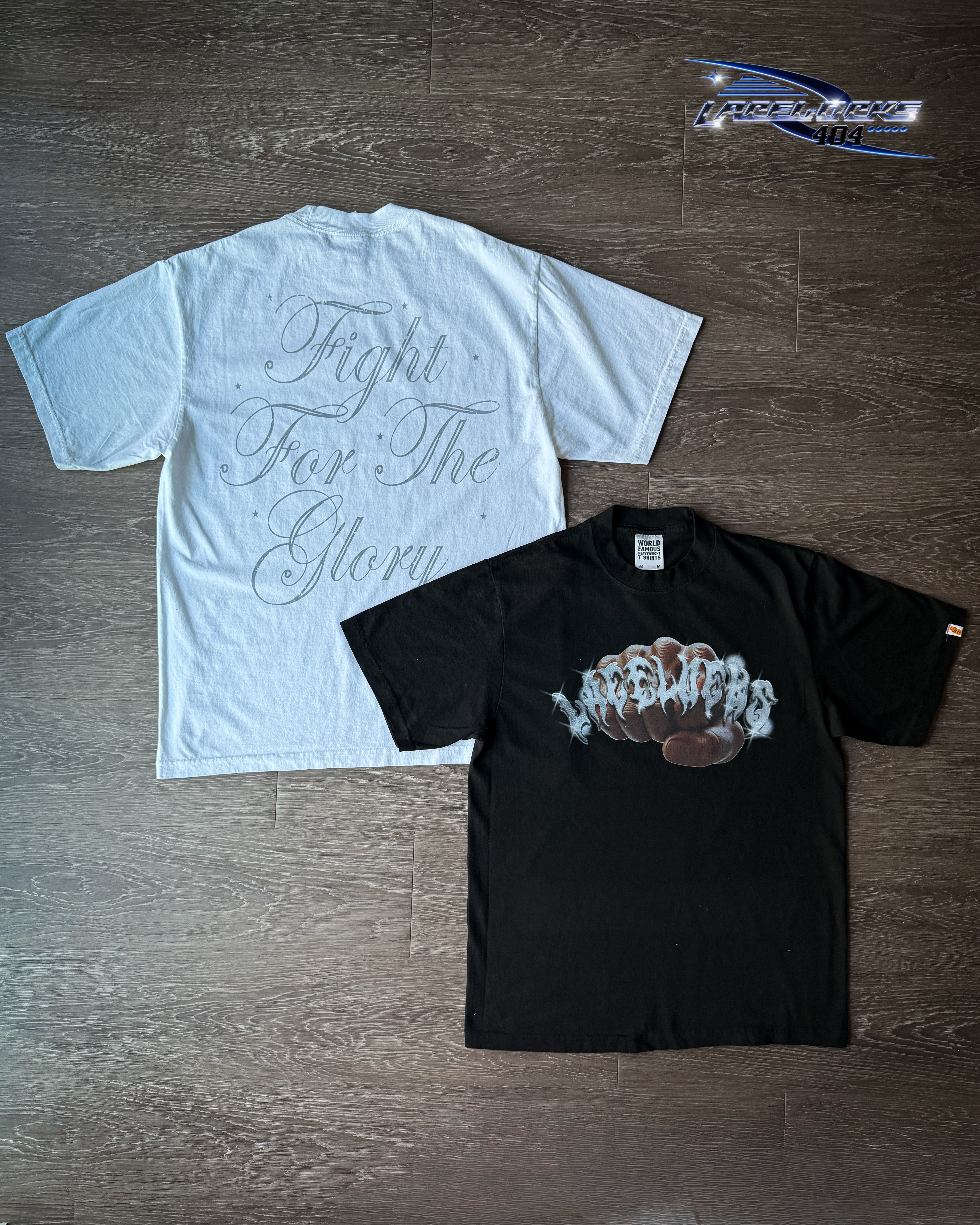 Lacelocks ‘Fight’ Tee (White & Black)