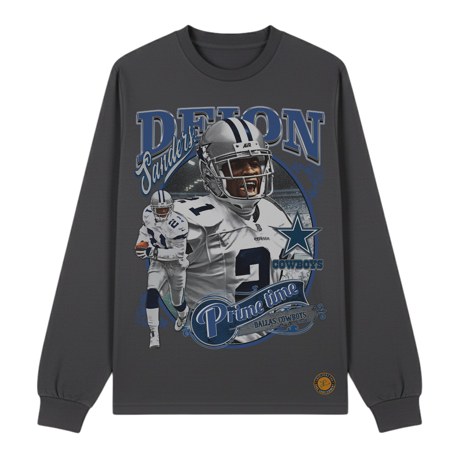 Lacelocks “Primetime” LS Tee V3 (Ash Black & White)