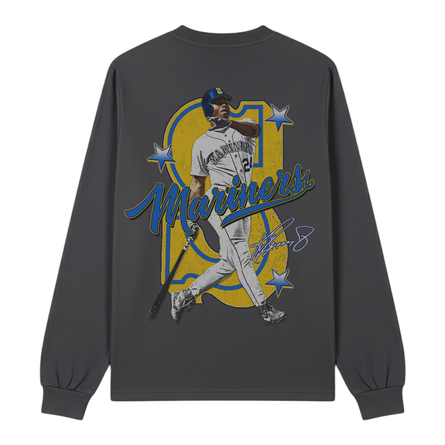 Lacelocks ‘Griffey’ LS Tee v2 (White & Vintage Black)