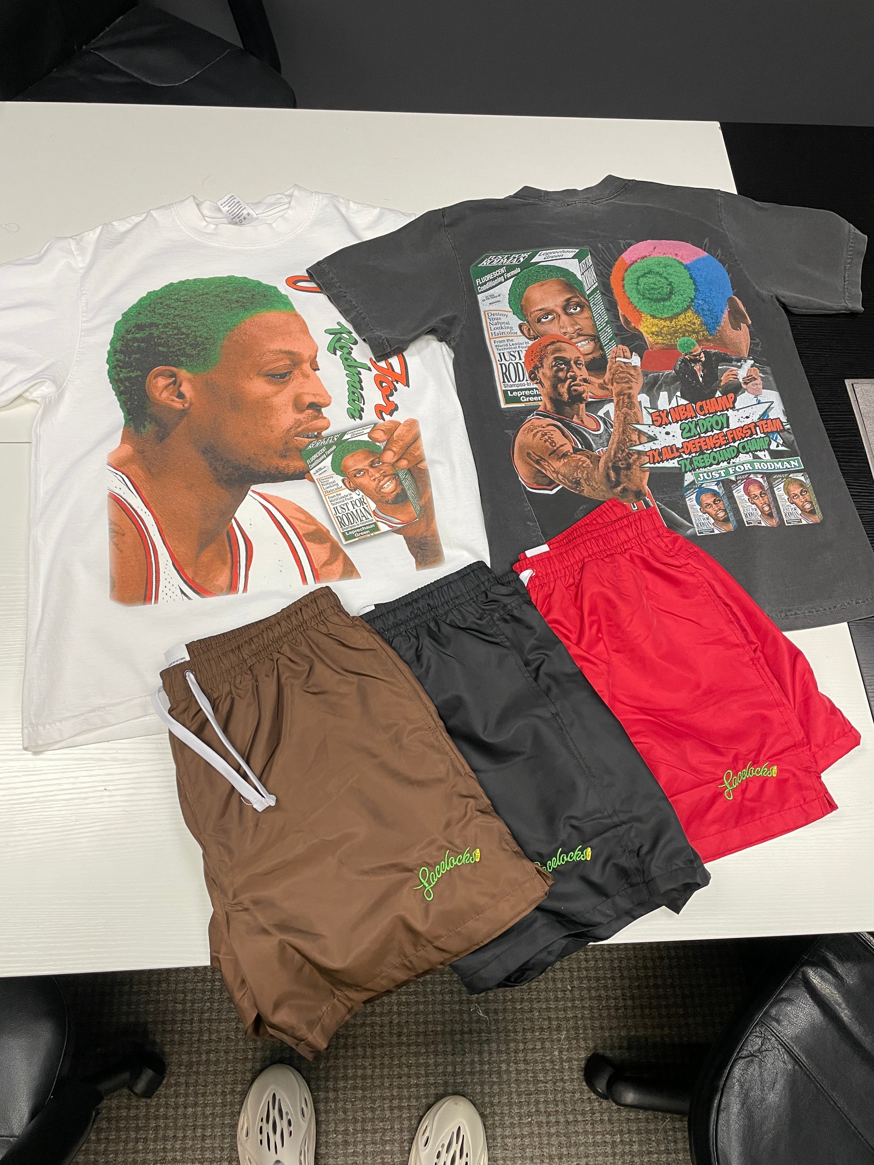 Lacelocks ‘Just For Rodman’ Tee (White & Vintage Black)