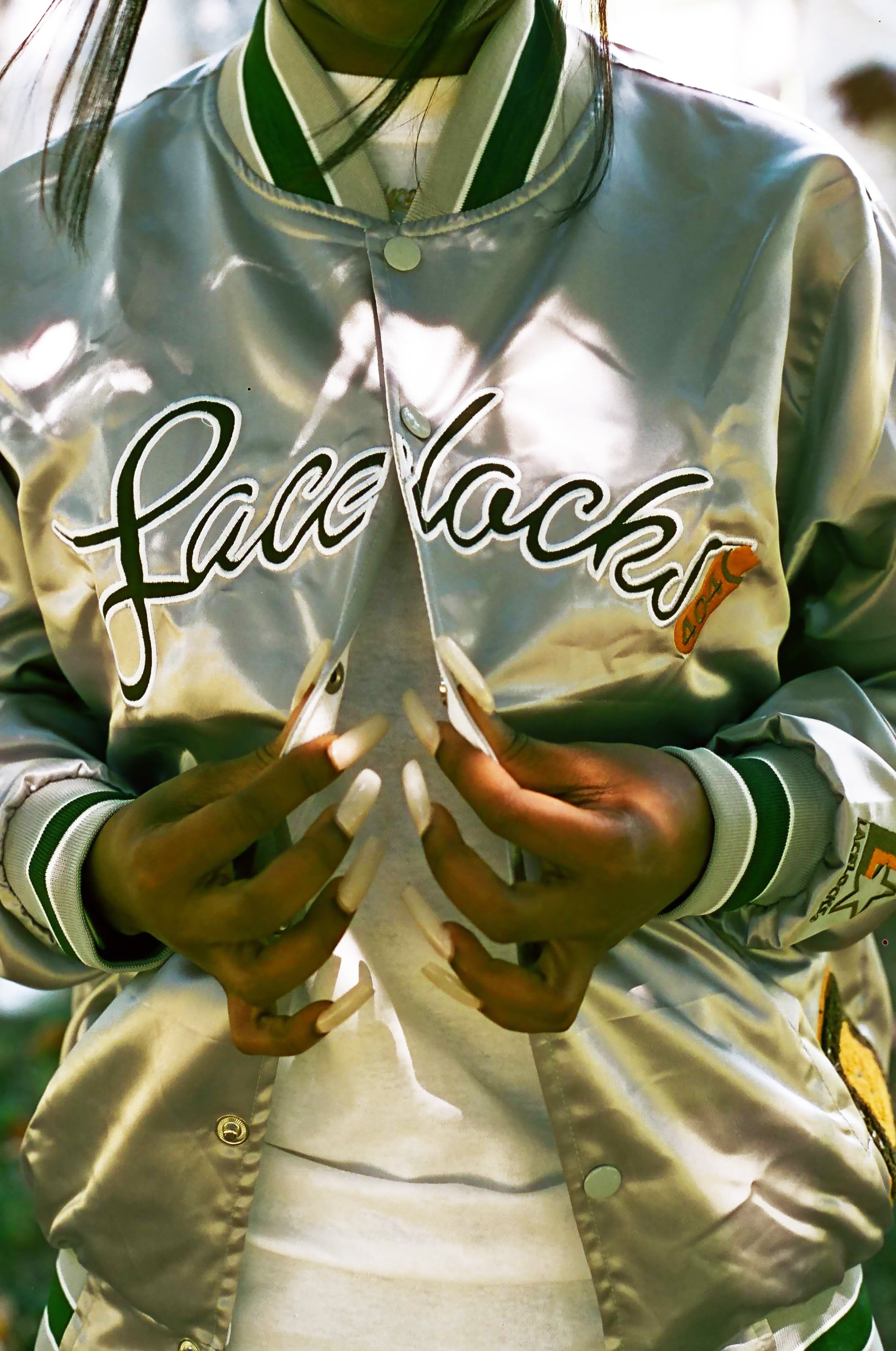 Lacelocks Satin Bomber