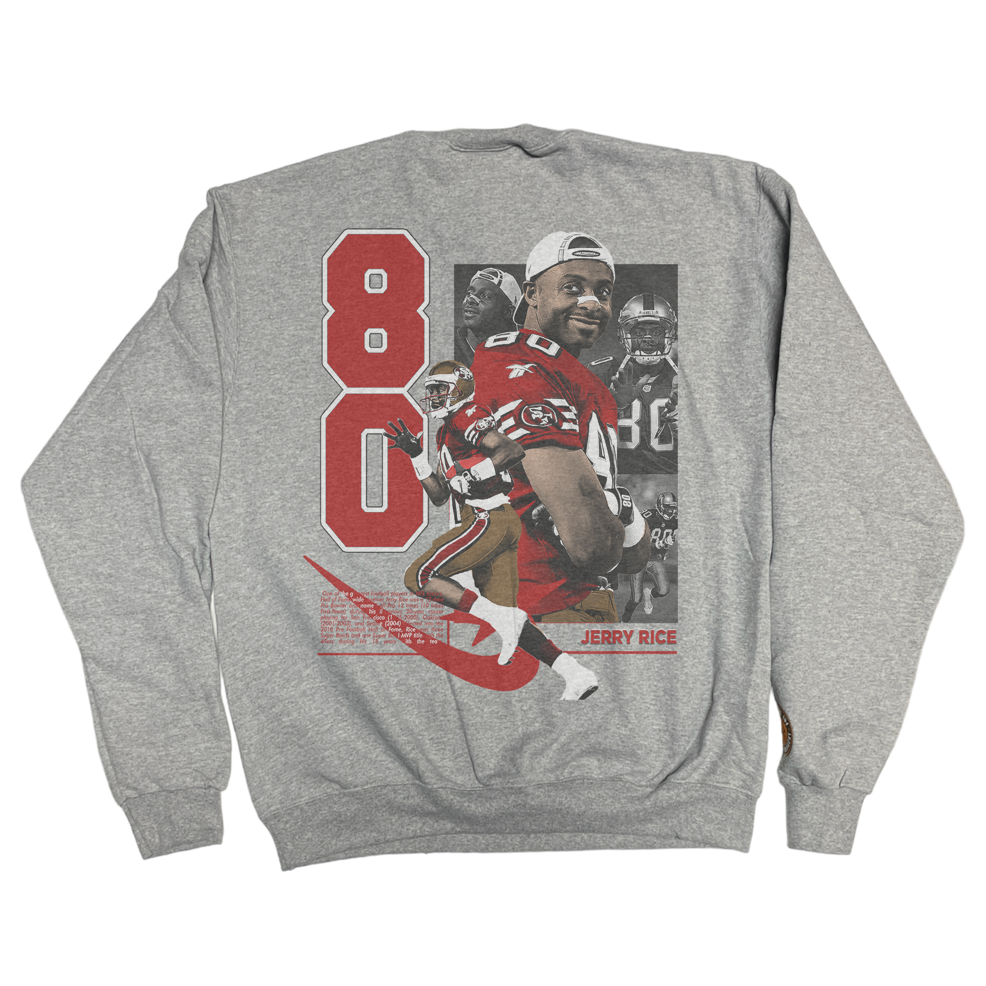 Lacelocks “Jerry Rice” Crewneck (Grey & Black)