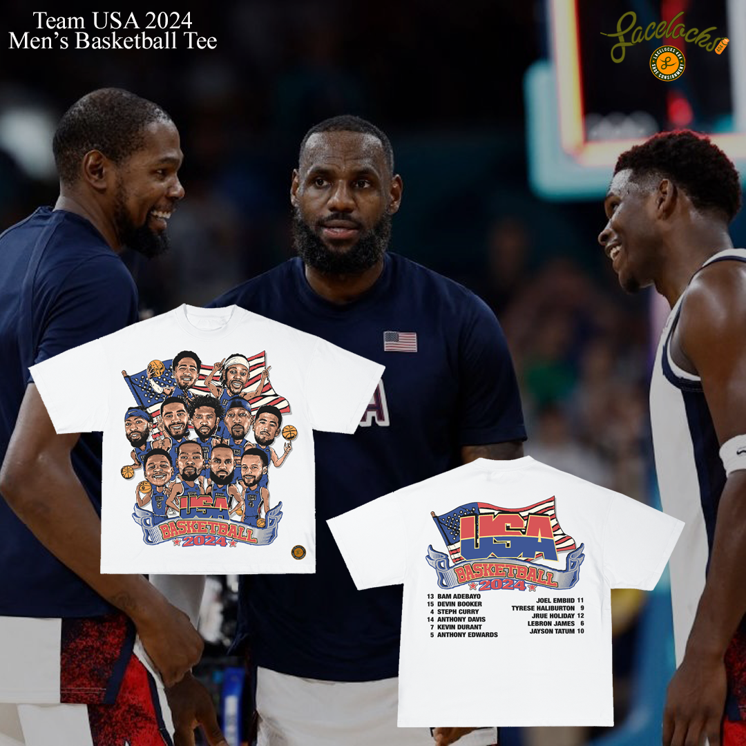 Lacelocks ‘USA Basketball 2024’ Tee (White)