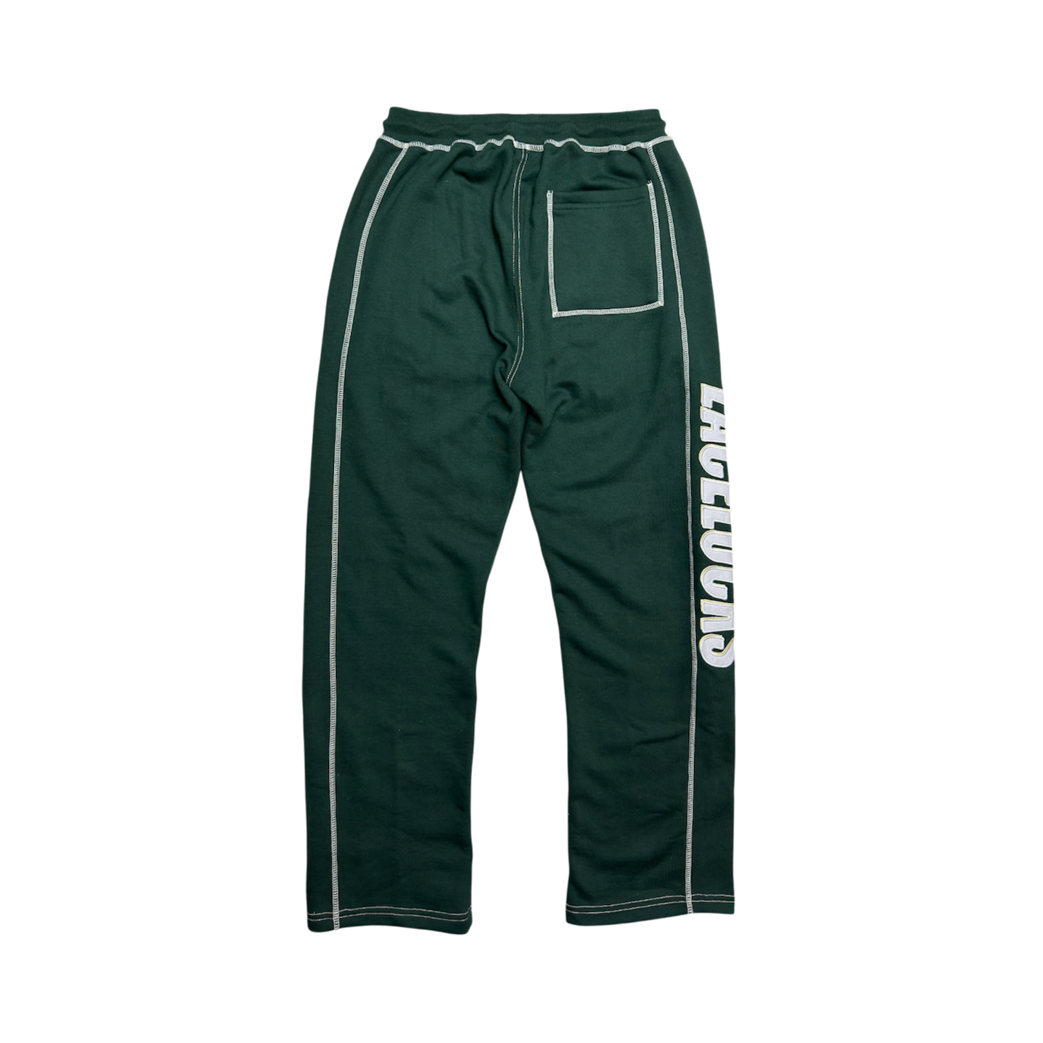 Contrast Stitch Sweatpants (Green)