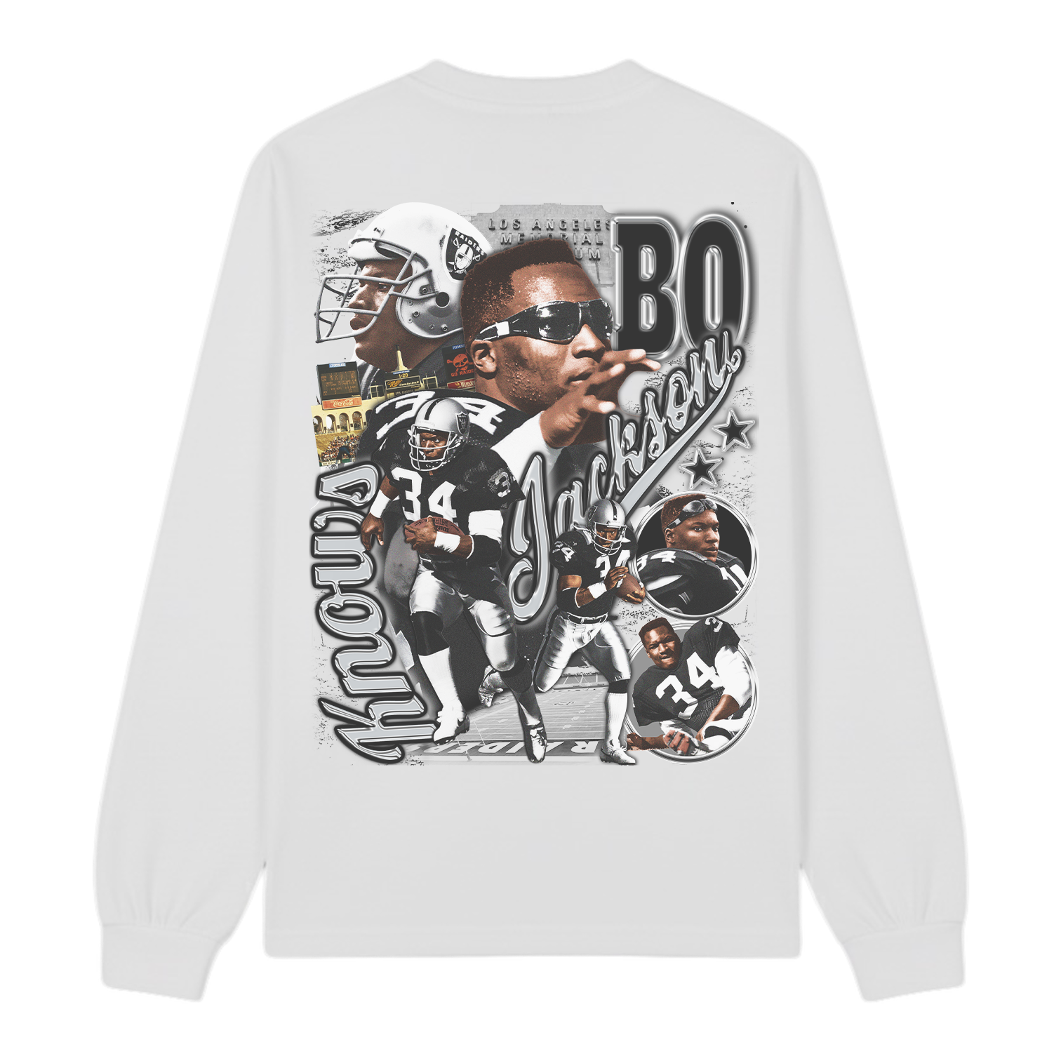 Lacelocks “Bo Jackson” LS Tee (Ash Black & White)