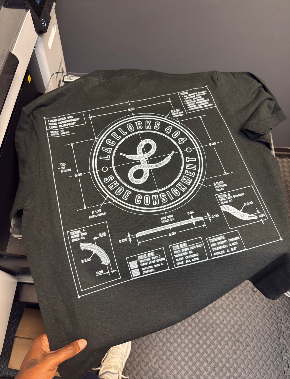 Lacelocks Blueprint Tee (Black)