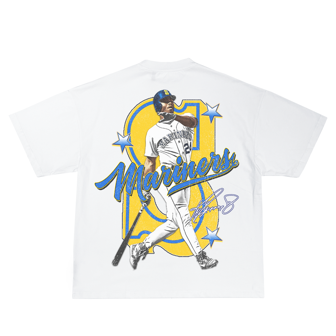 Lacelocks ‘Griffey’ Tee v2 (White & Vintage Black)