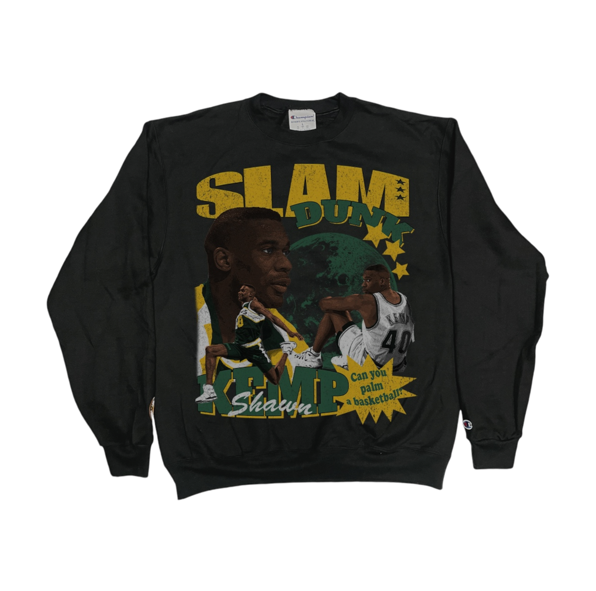 Lacelocks ‘Shawn Kemp’ Crewneck (Grey & Black)