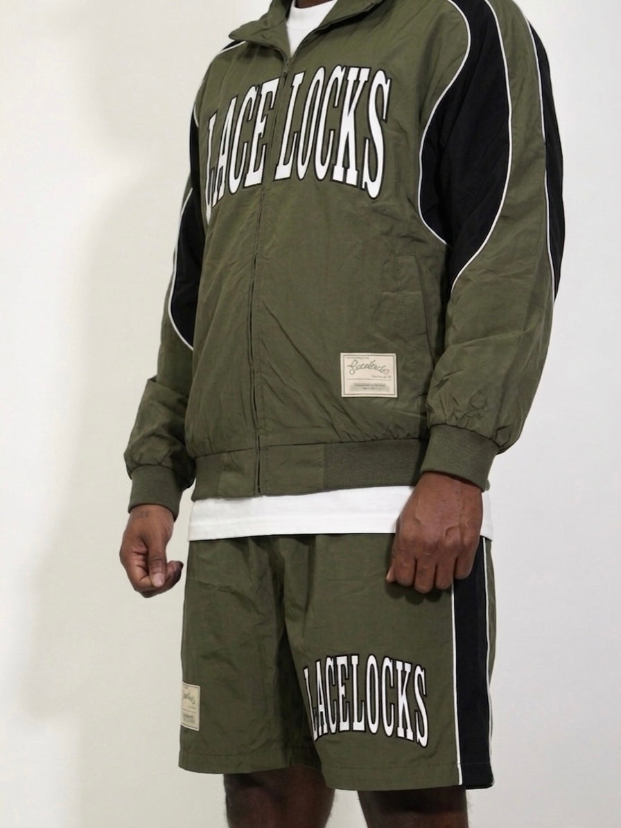 Lacelocks Nylon Shorts (Olive)