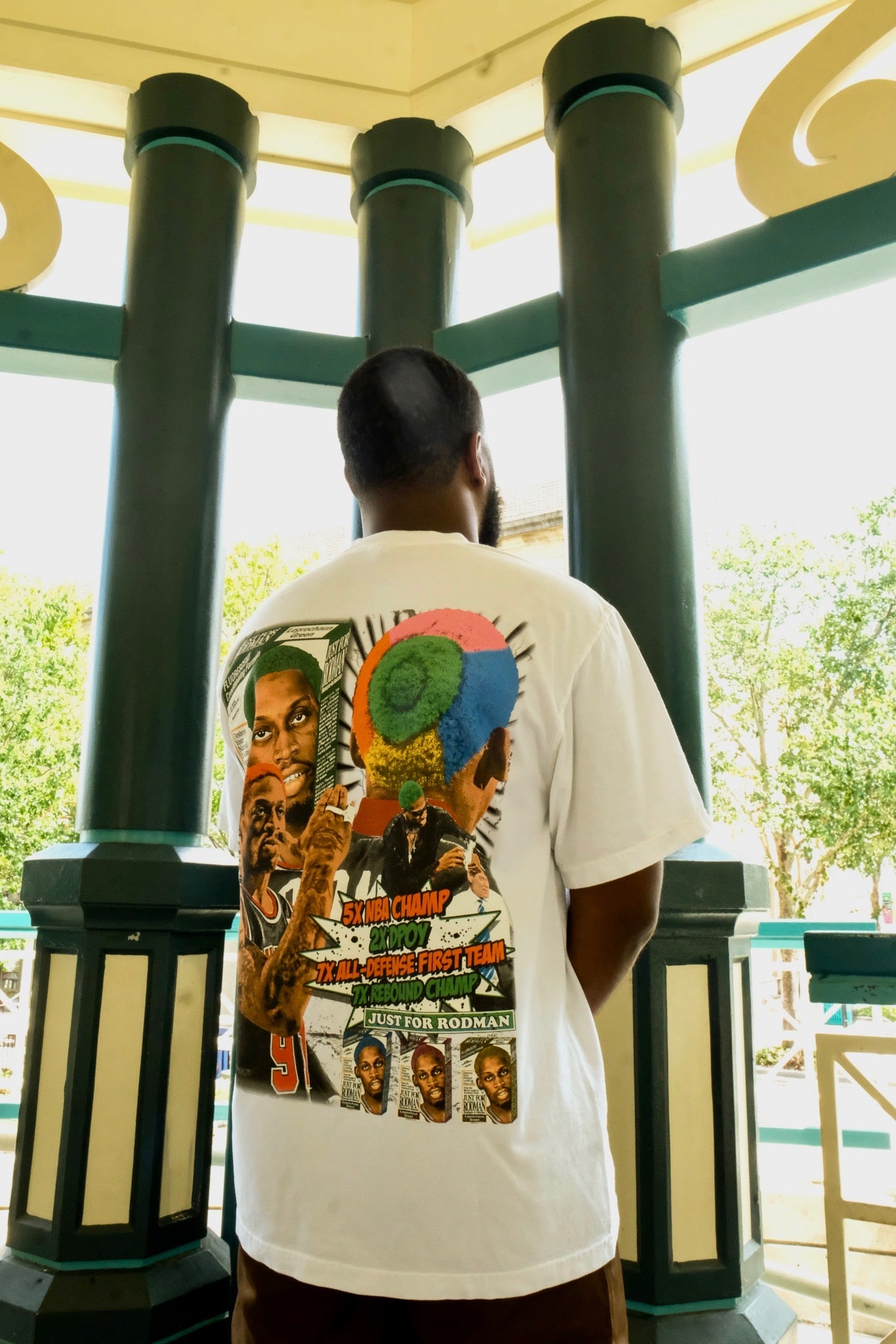 Lacelocks ‘Just For Rodman’ Tee (White & Vintage Black)