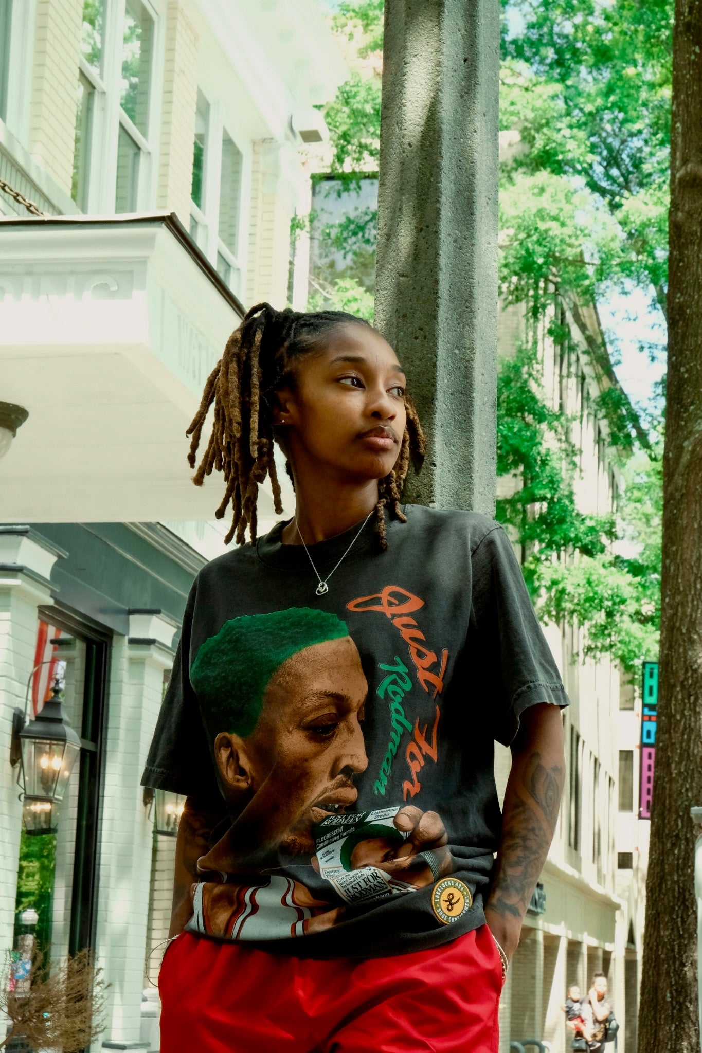 Lacelocks ‘Just For Rodman’ Tee (White & Vintage Black)