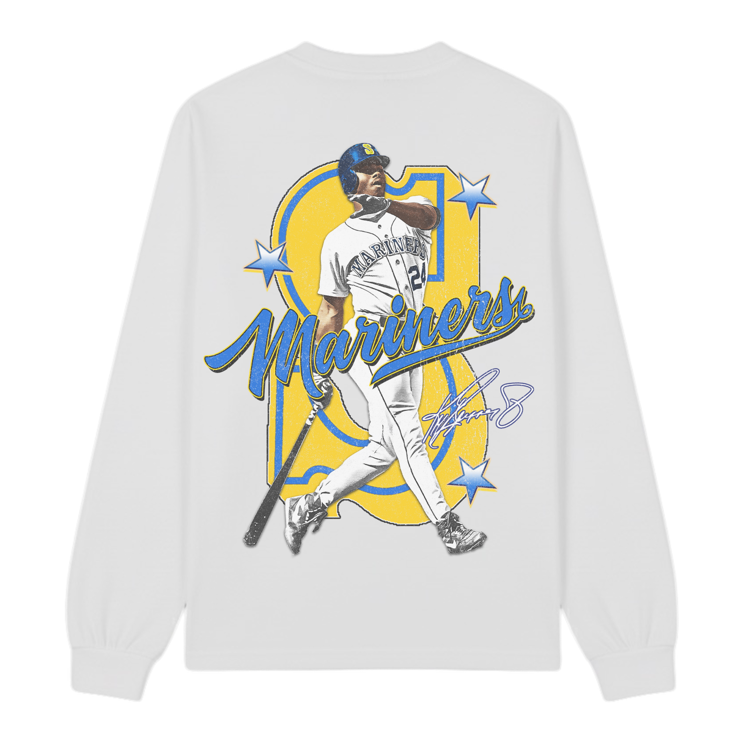 Lacelocks ‘Griffey’ LS Tee v2 (White & Vintage Black)