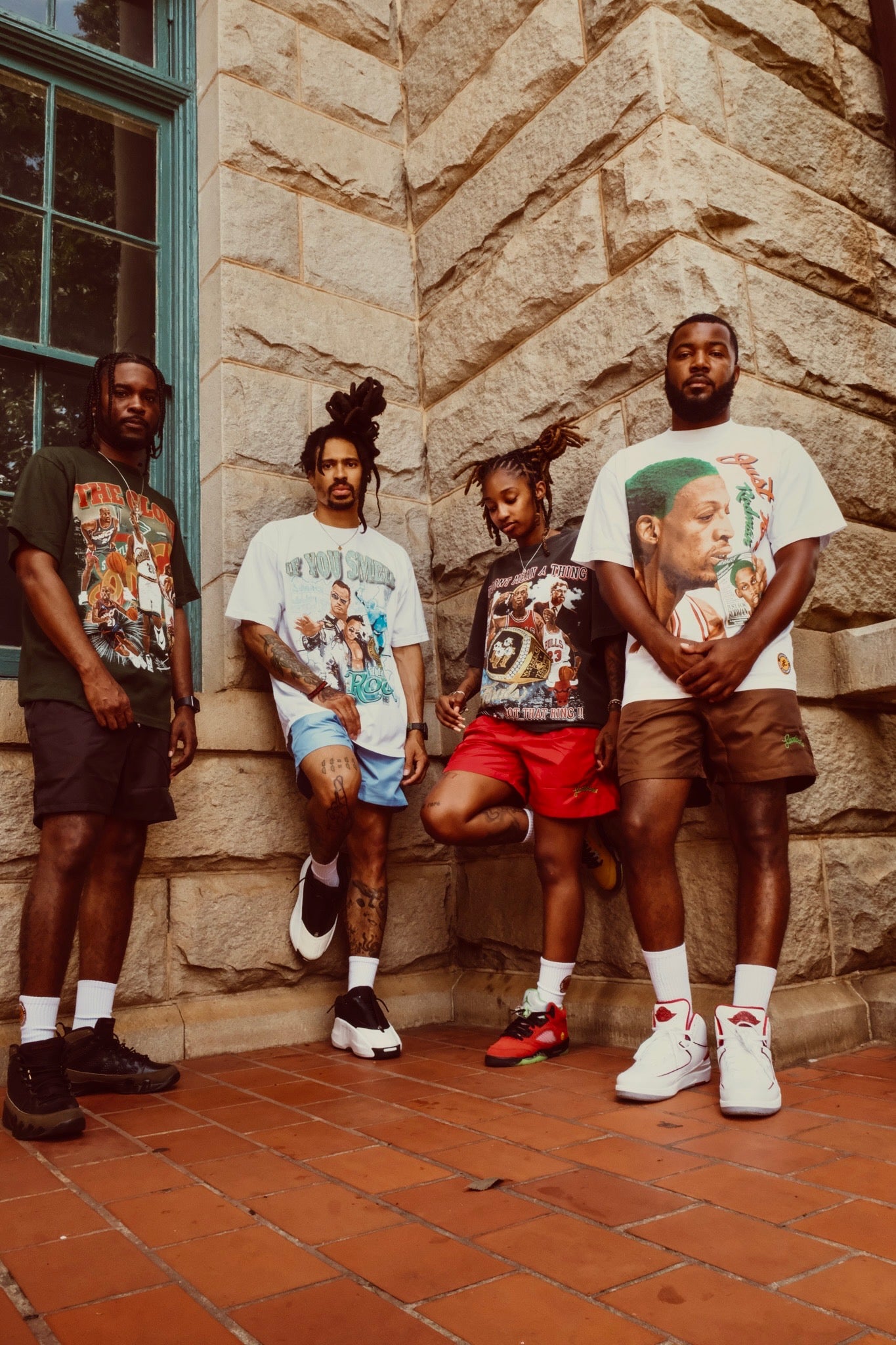 Lacelocks ‘Just For Rodman’ Tee (White & Vintage Black)