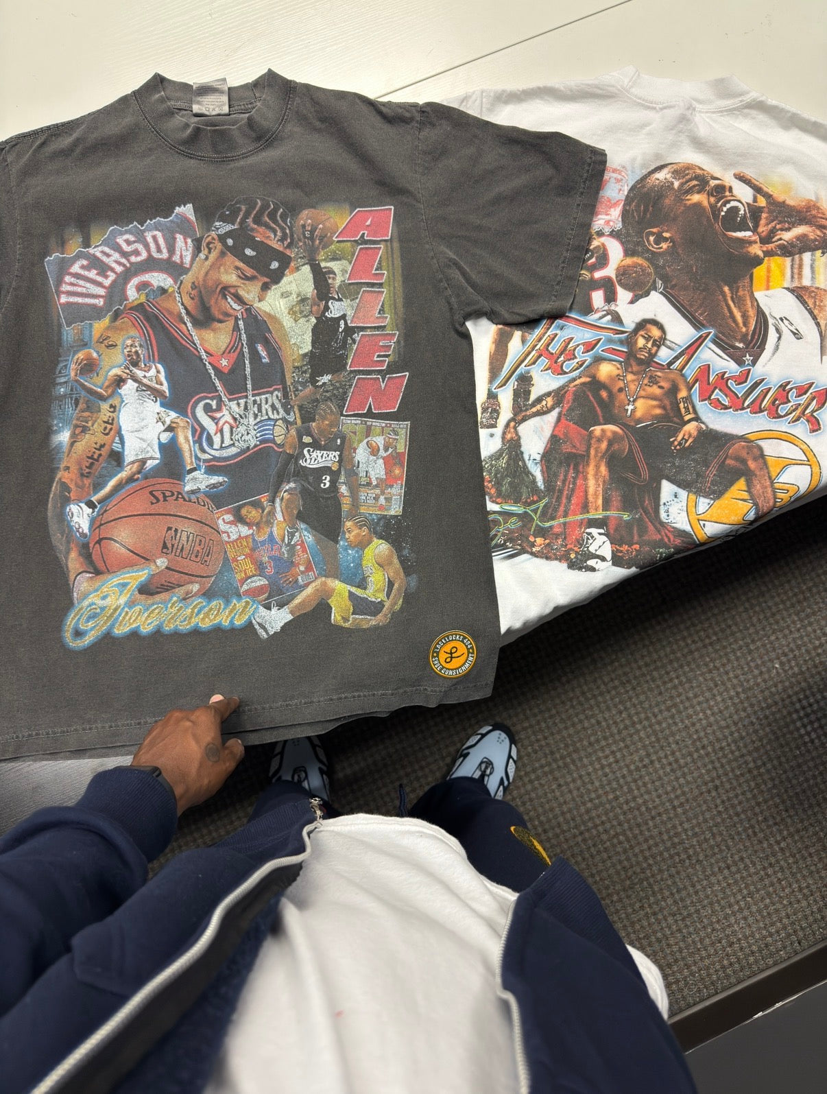 Lacelocks “Iverson” Tee (Ash Black & White)