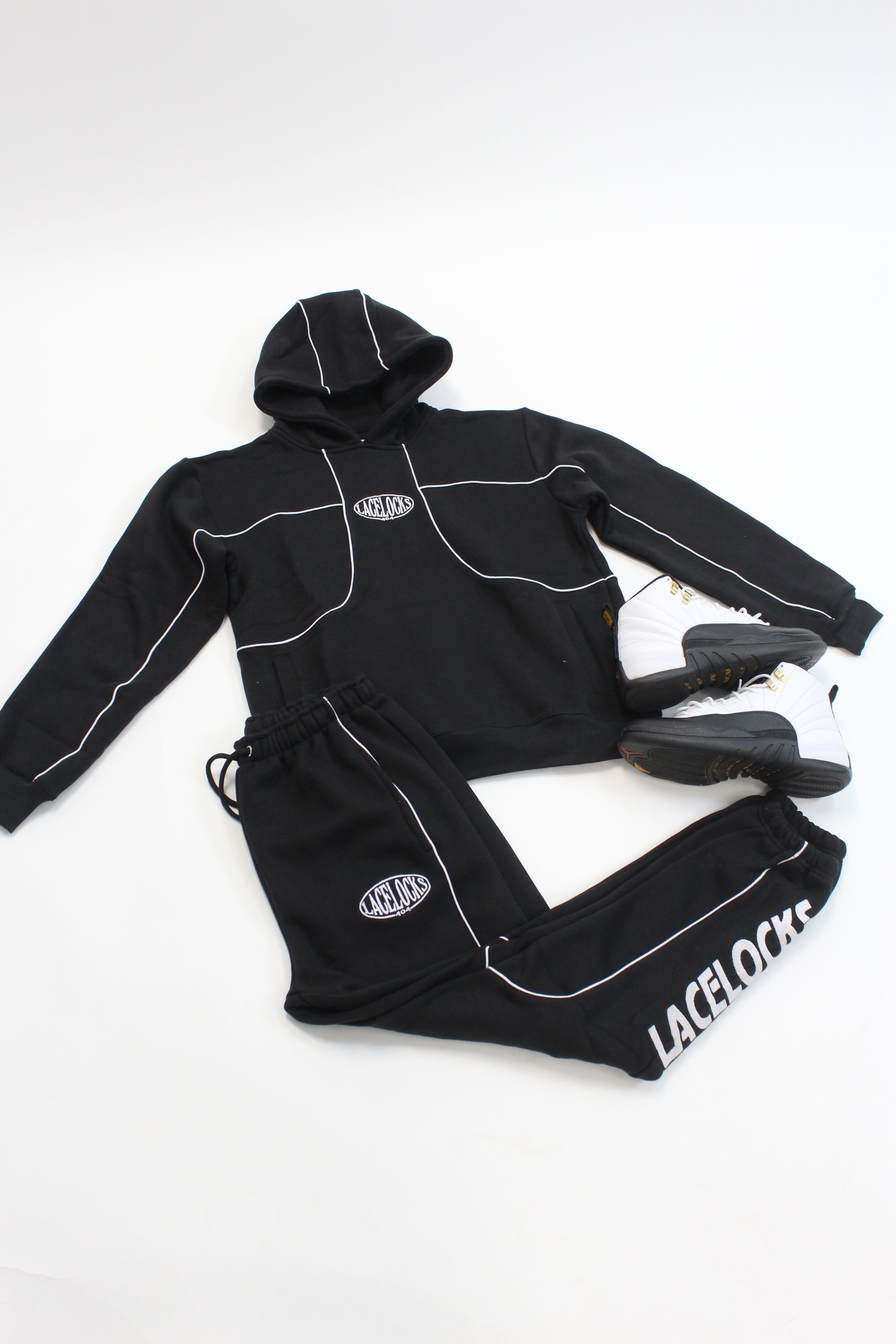 Lacelocks Oval Hoodie (Black)